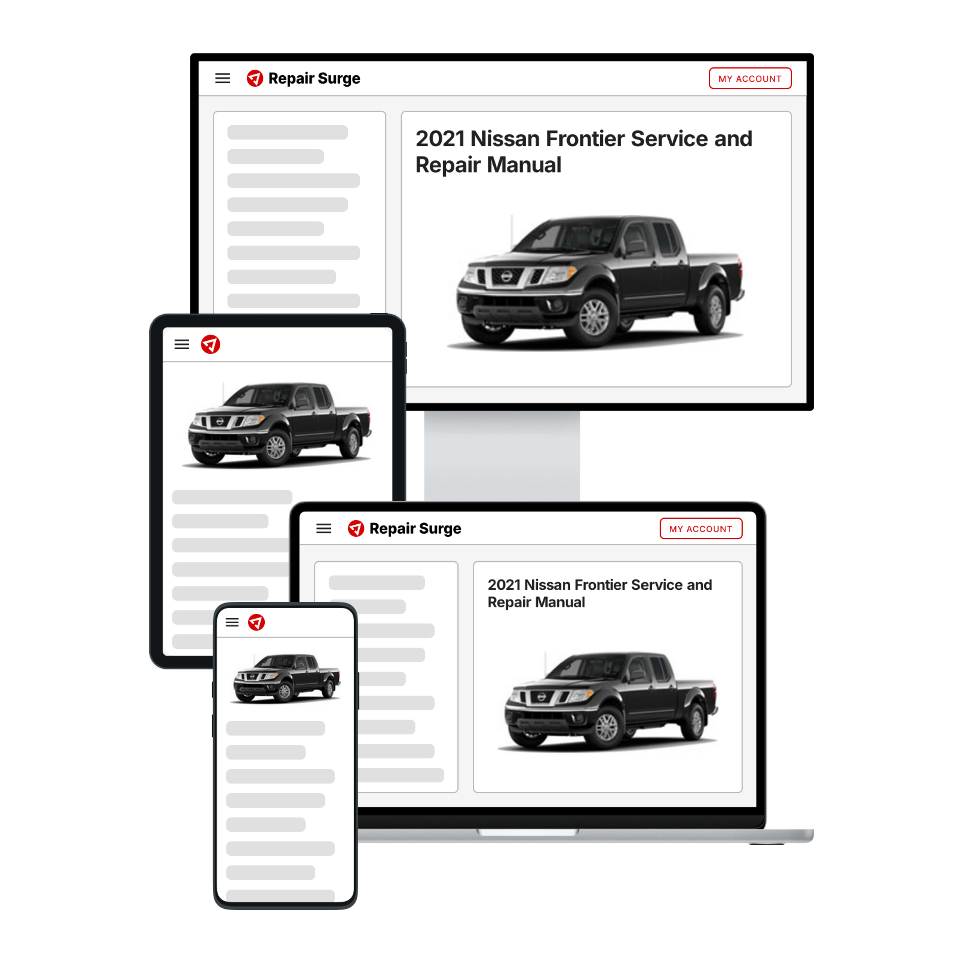 2021 Nissan Frontier service and repair manual hero image