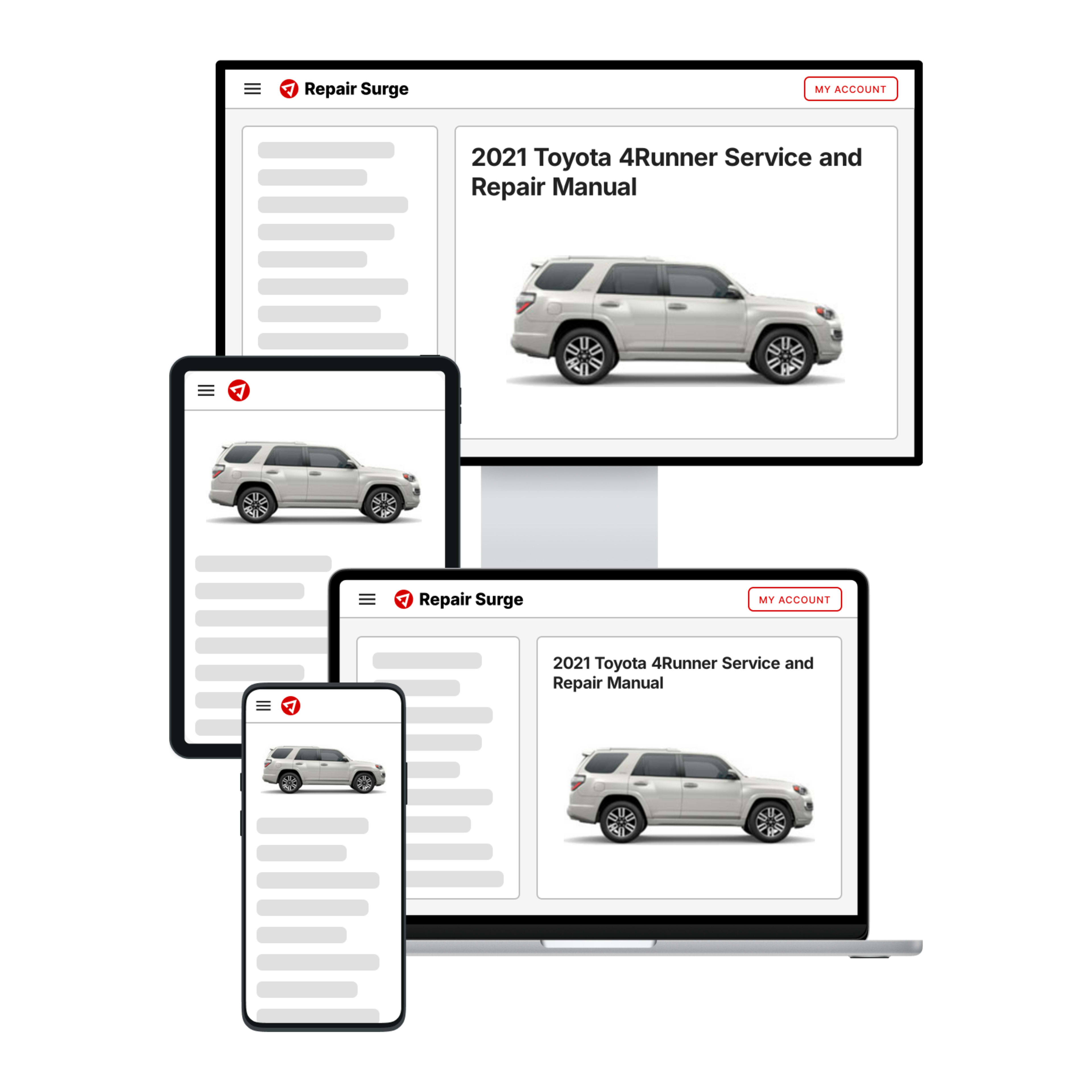 2021 Toyota 4Runner service and repair manual hero image
