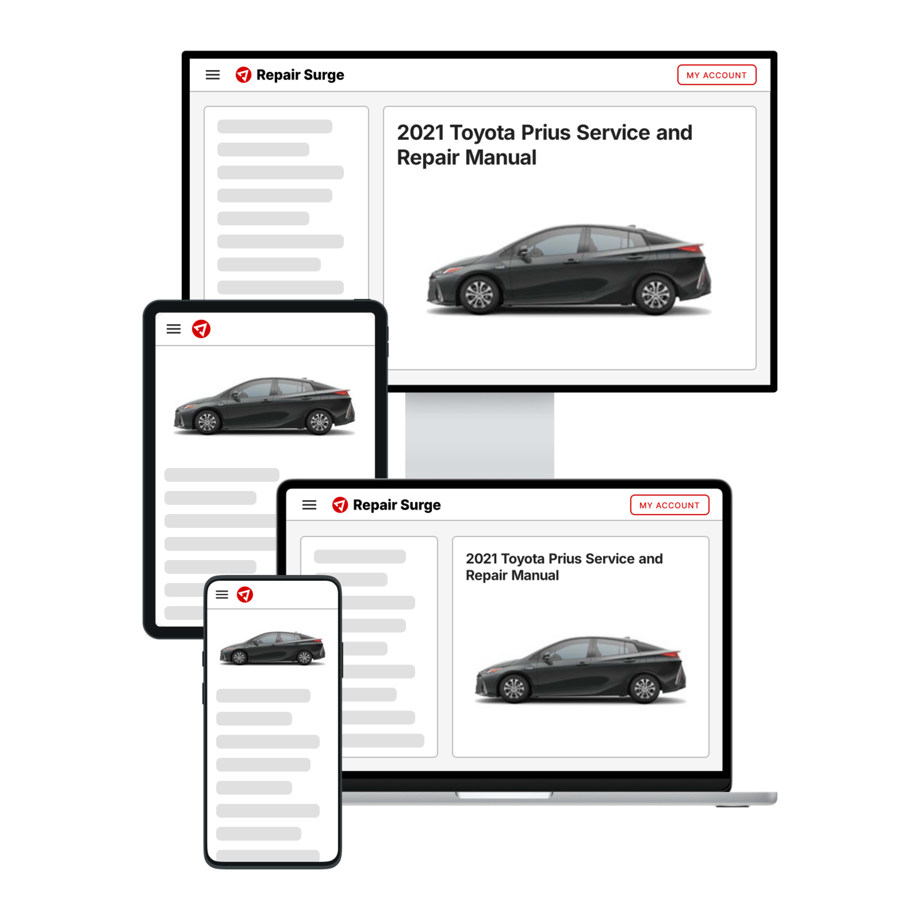 2021 Toyota Prius service and repair manual hero image