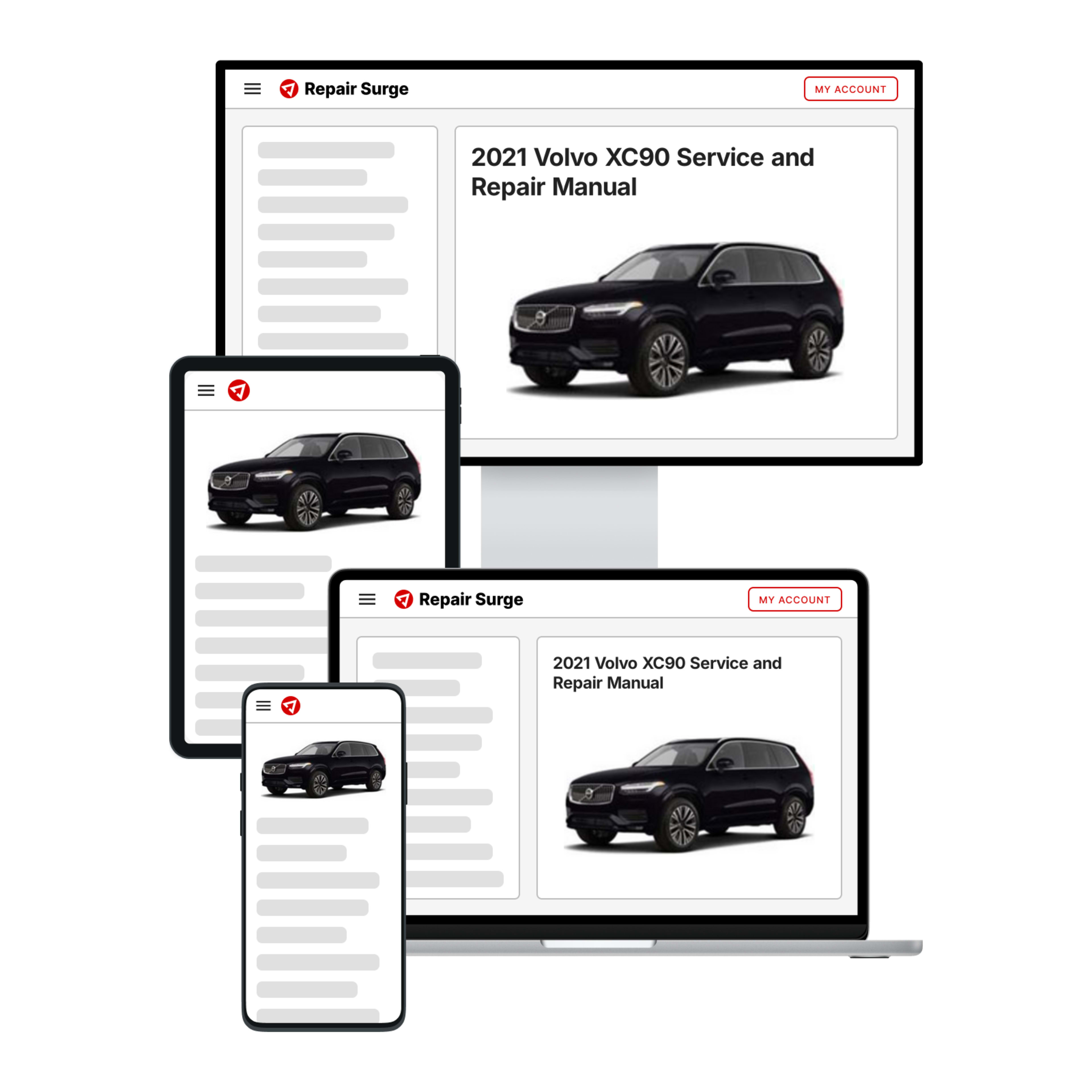 2021 Volvo XC90 service and repair manual hero image