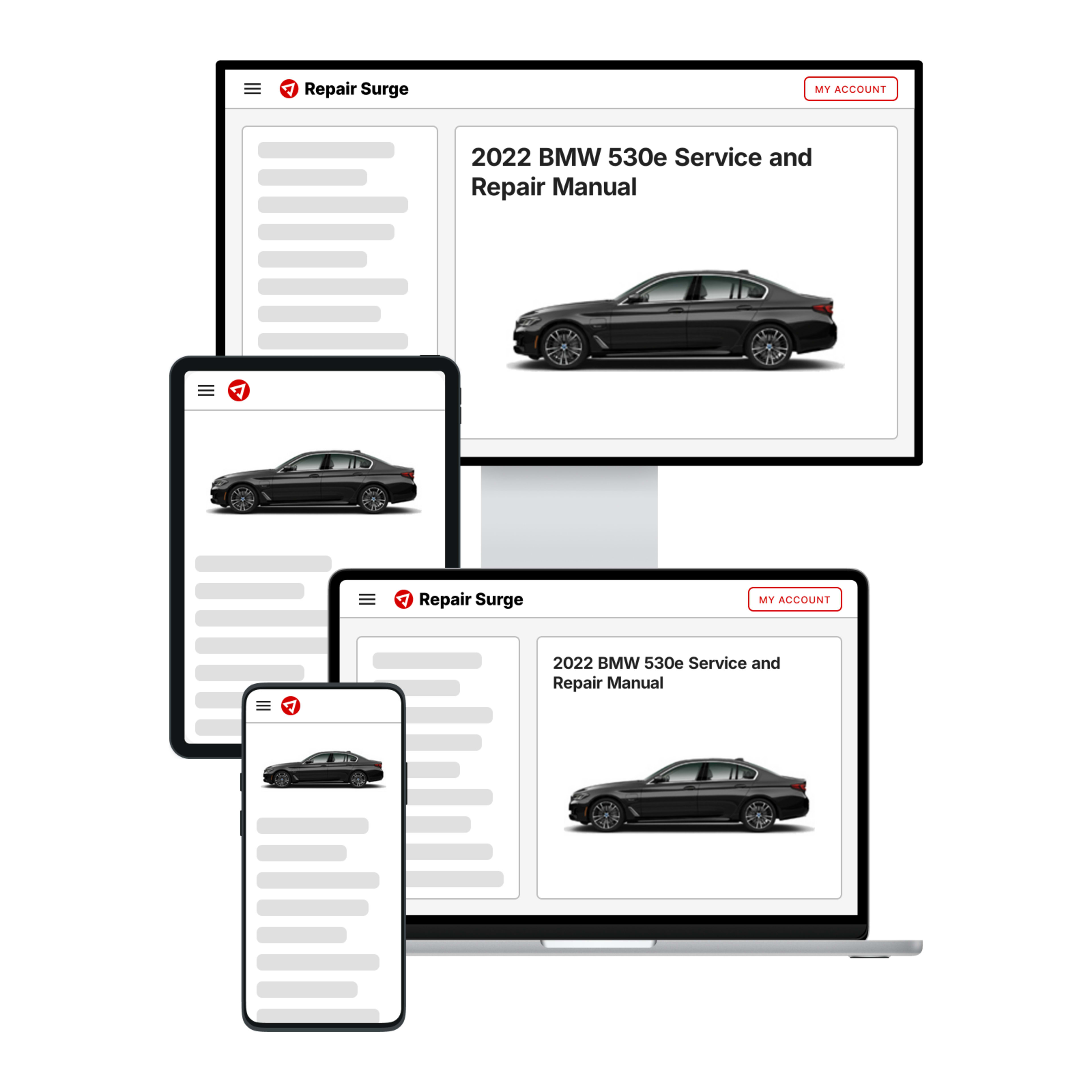 2022 BMW 530e service and repair manual hero image