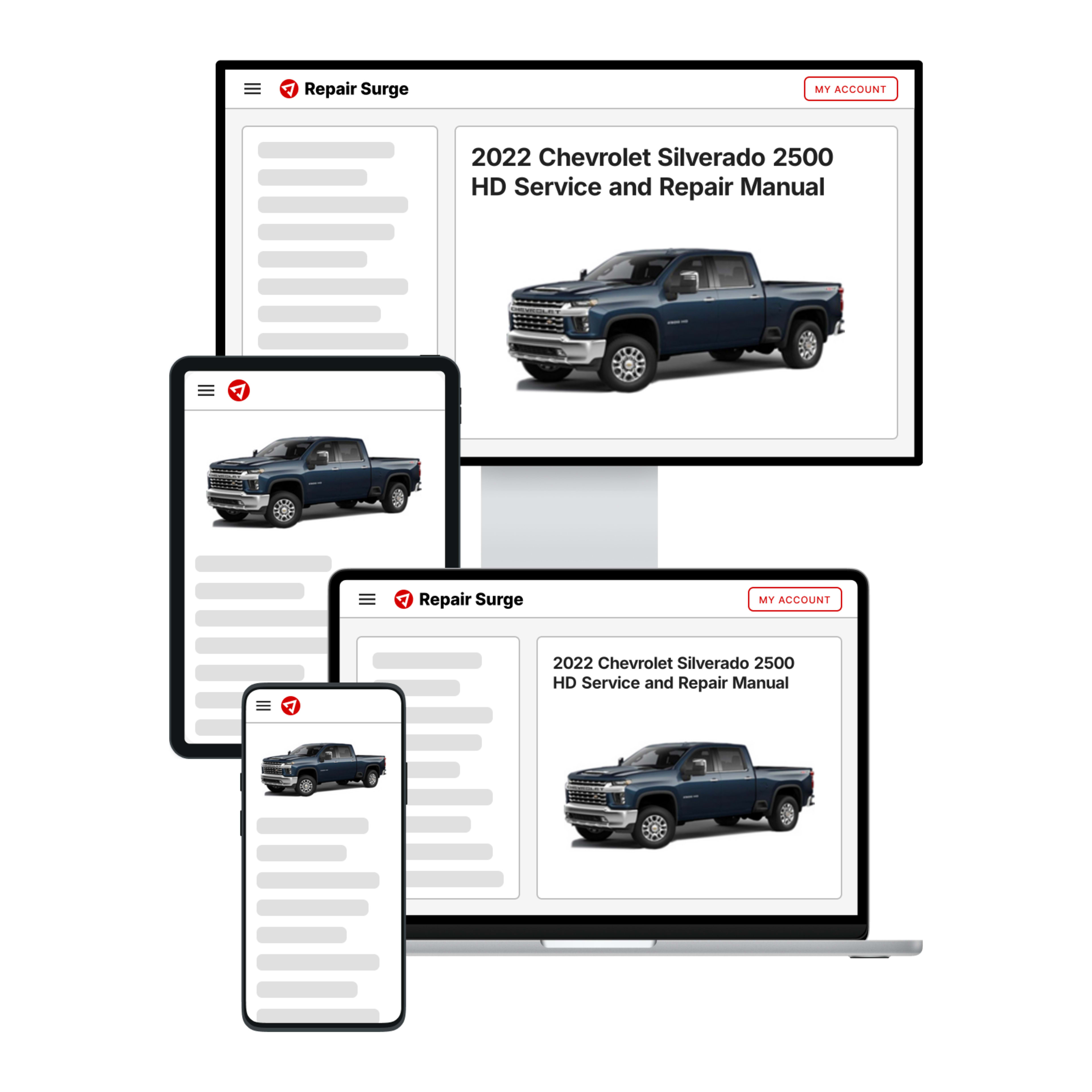 2022 Chevrolet Silverado 2500 HD service and repair manual hero image