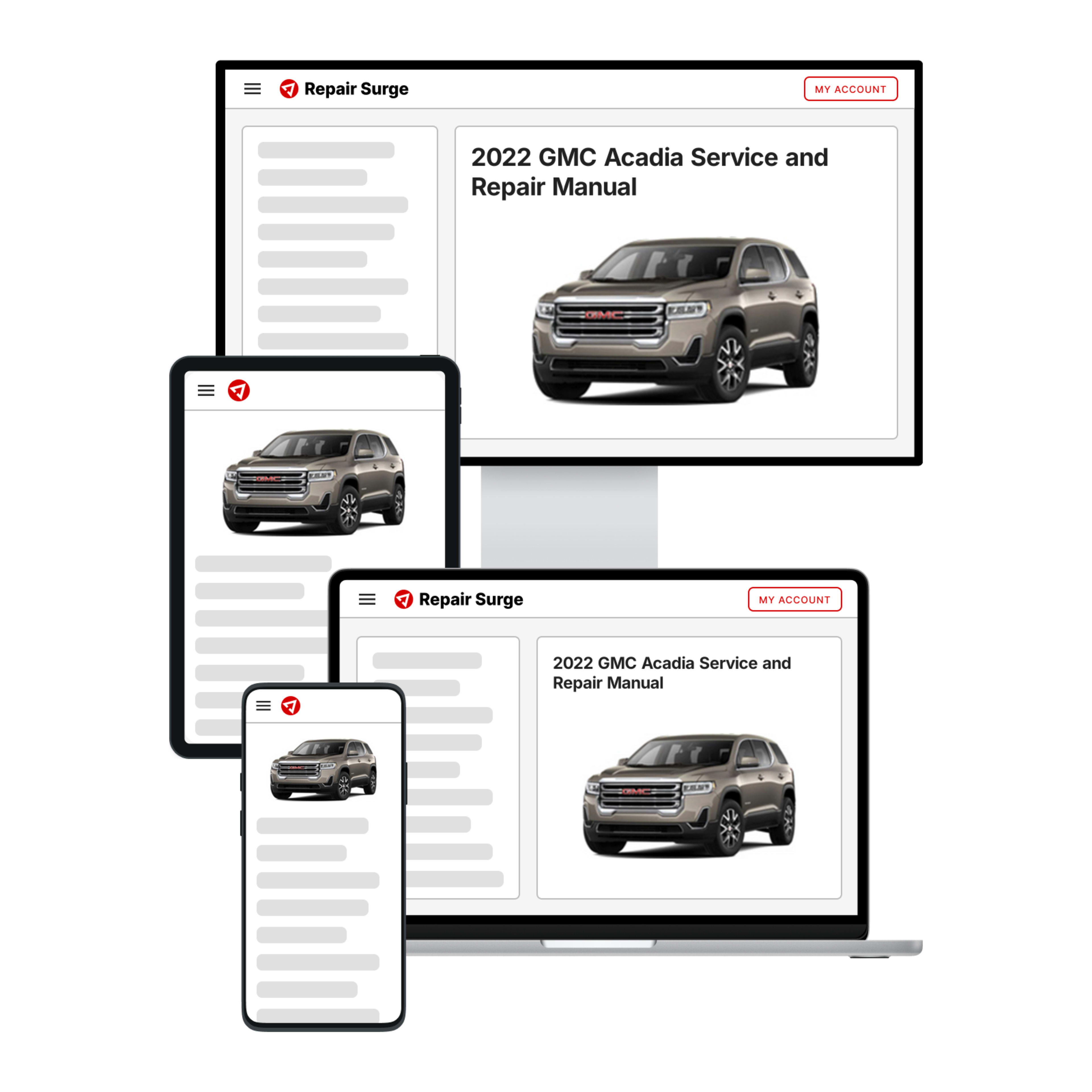 2022 GMC Acadia service and repair manual hero image