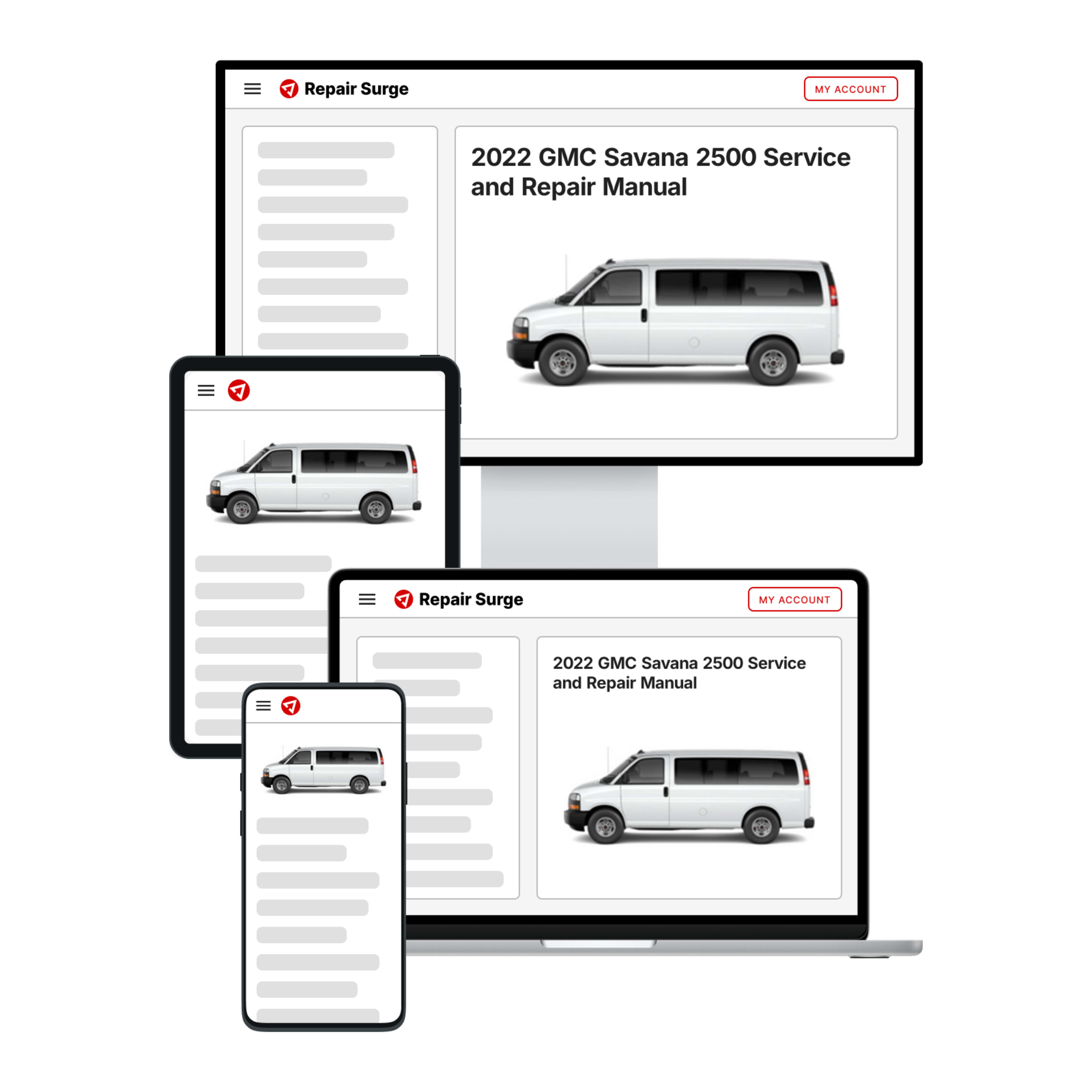 2022 GMC Savana 2500 service and repair manual hero image