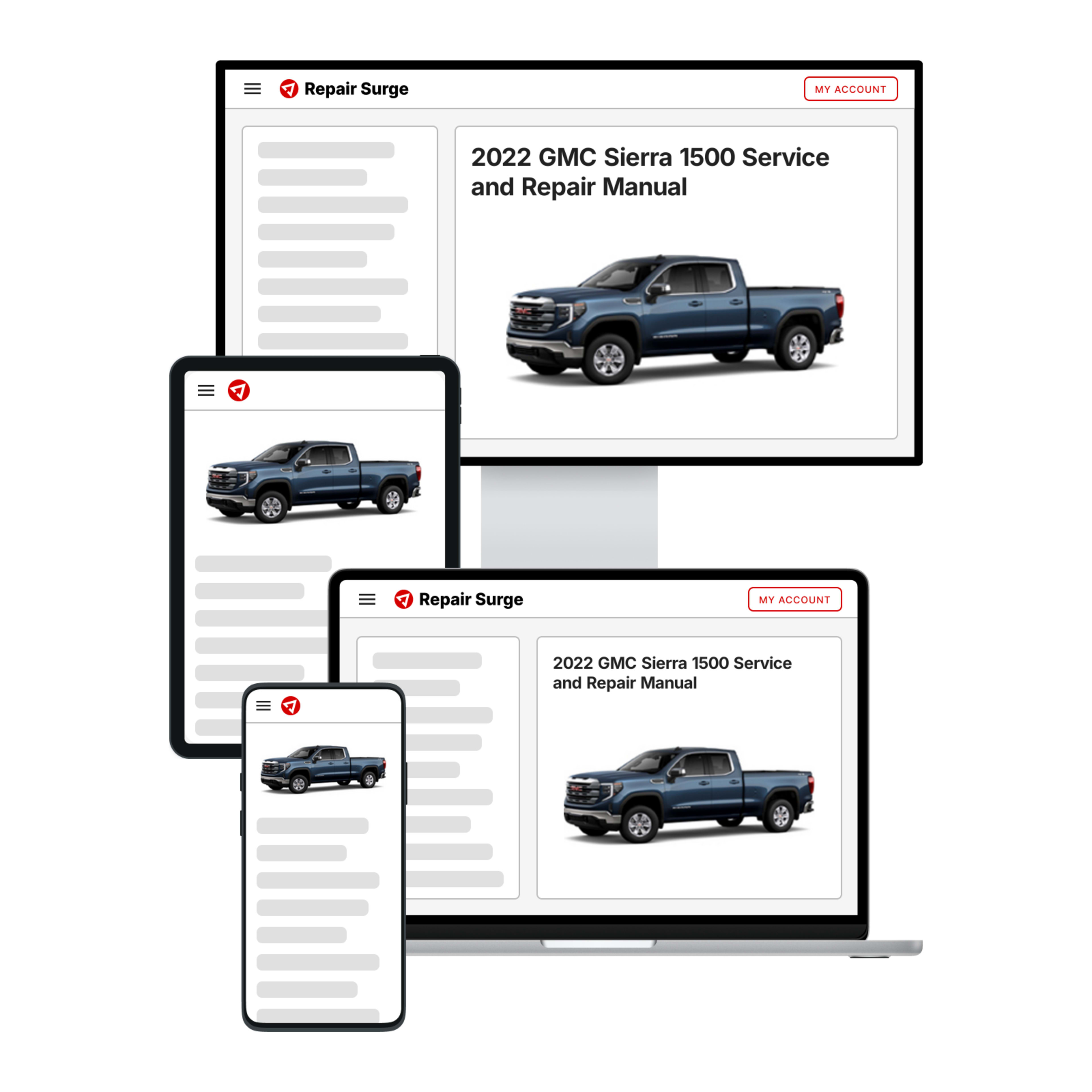 2022 GMC Sierra 1500 service and repair manual hero image