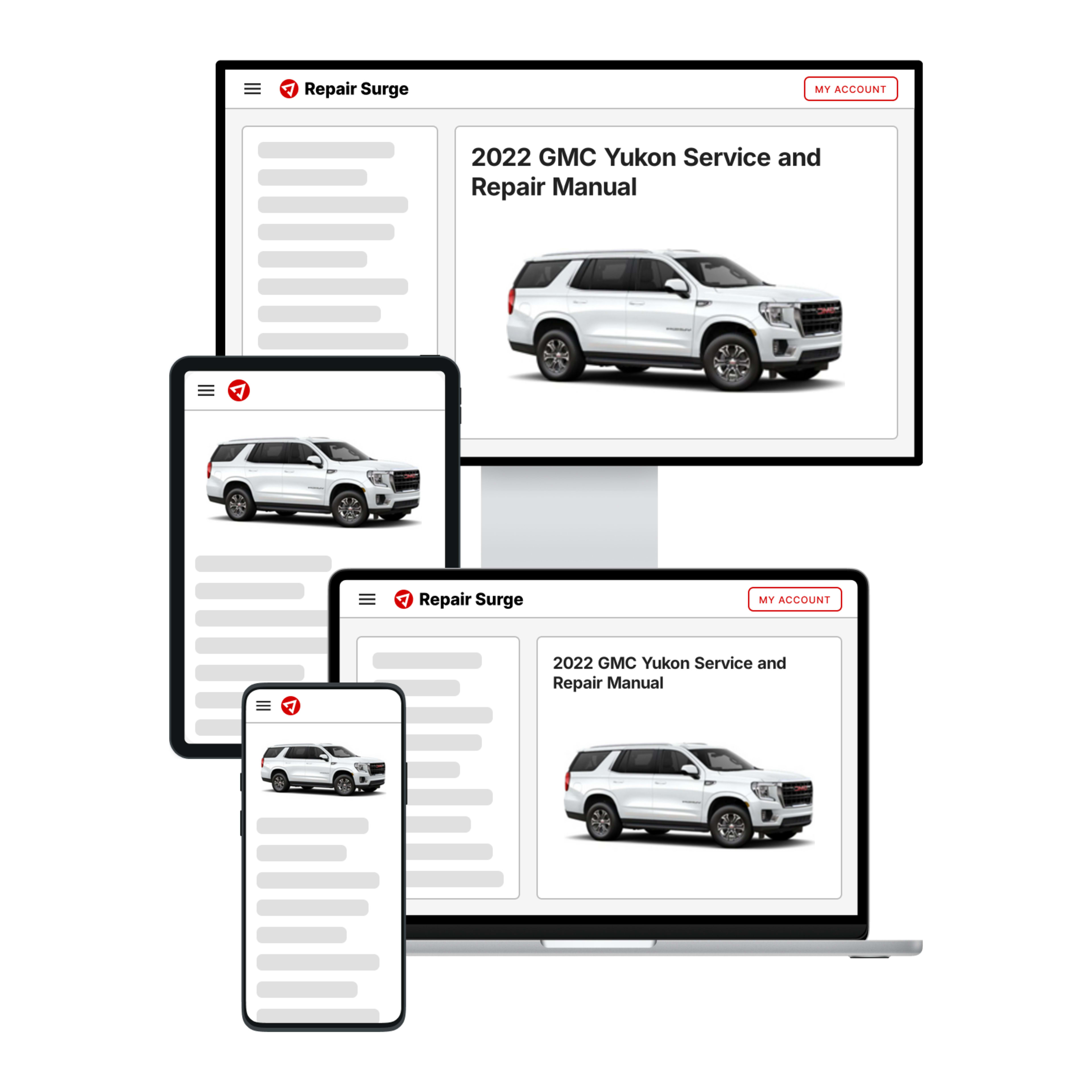 2022 GMC Yukon service and repair manual hero image
