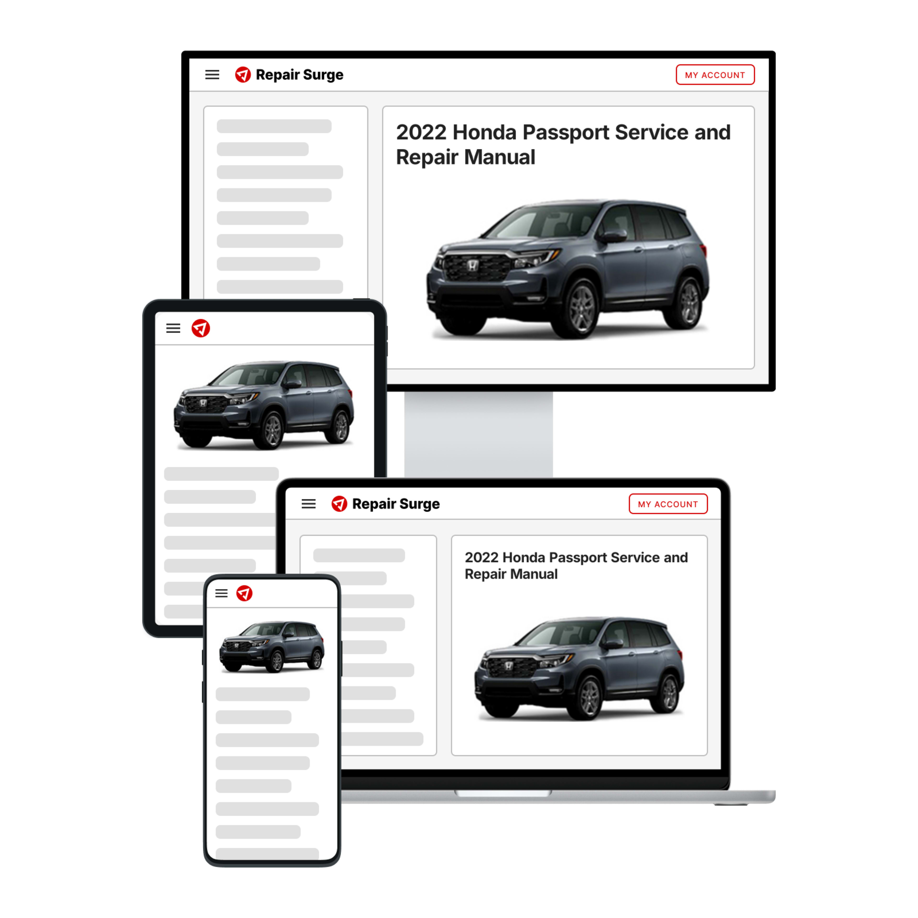 2022 Honda Passport service and repair manual hero image
