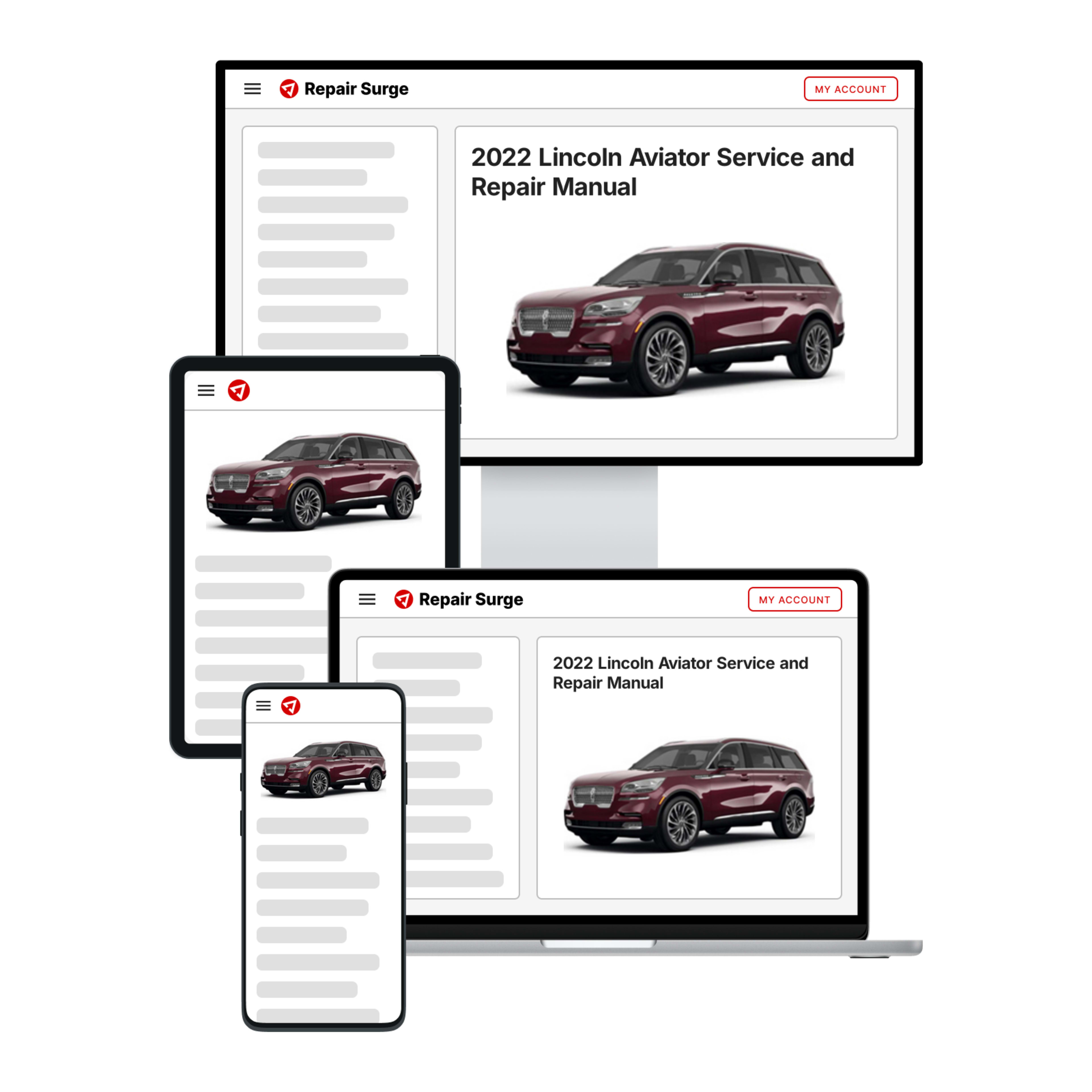 2022 Lincoln Aviator service and repair manual hero image