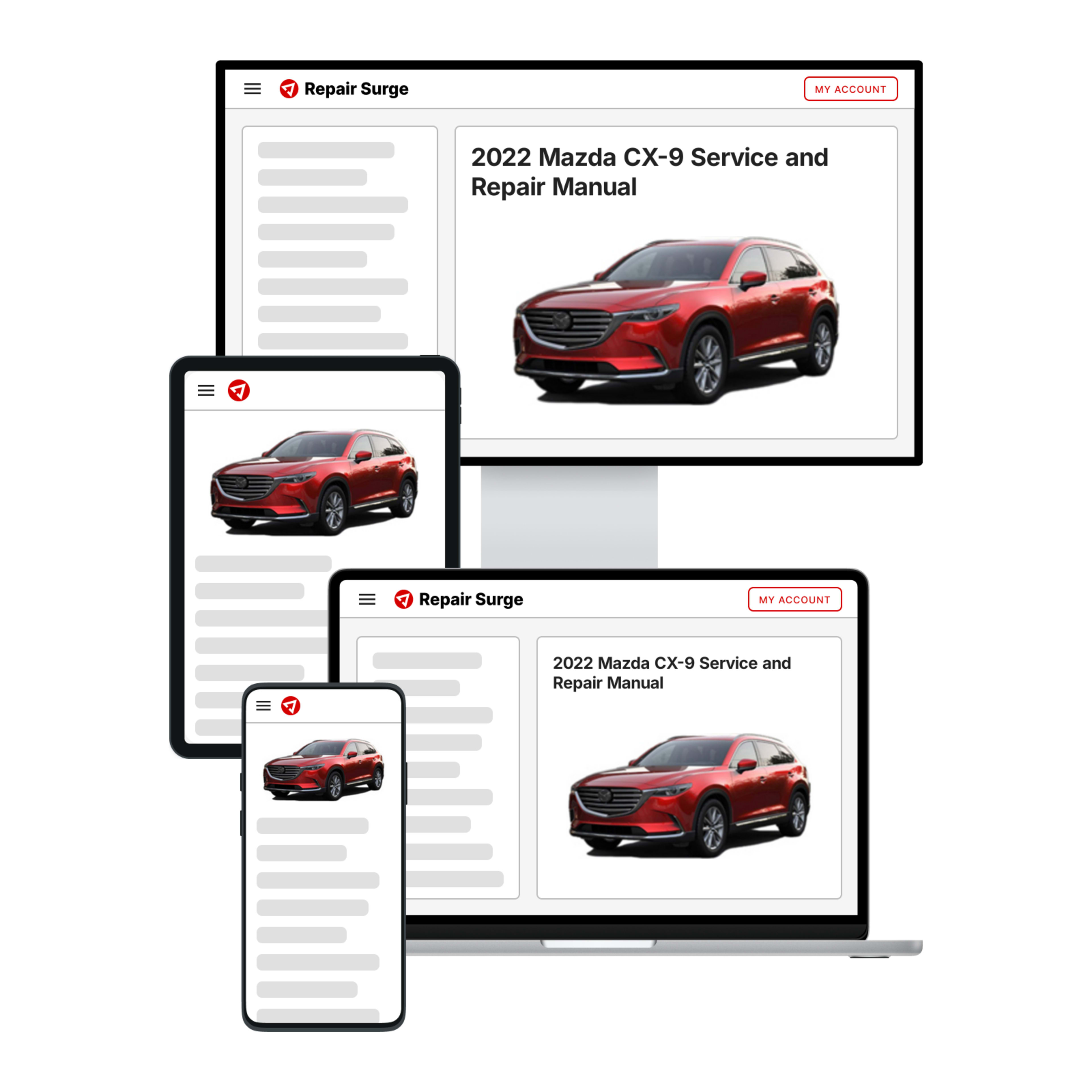2022 Mazda CX-9 service and repair manual hero image