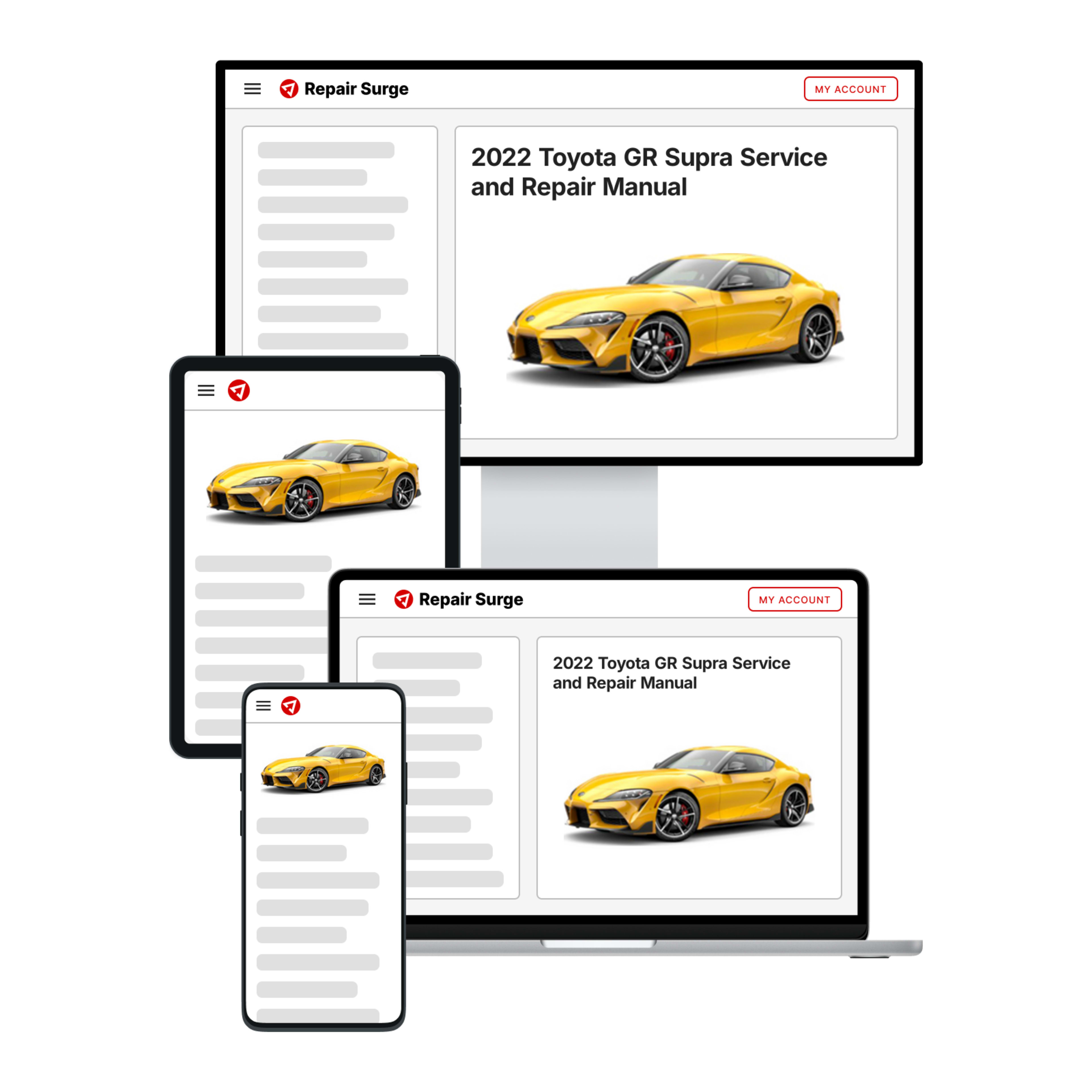 2022 Toyota GR Supra service and repair manual hero image