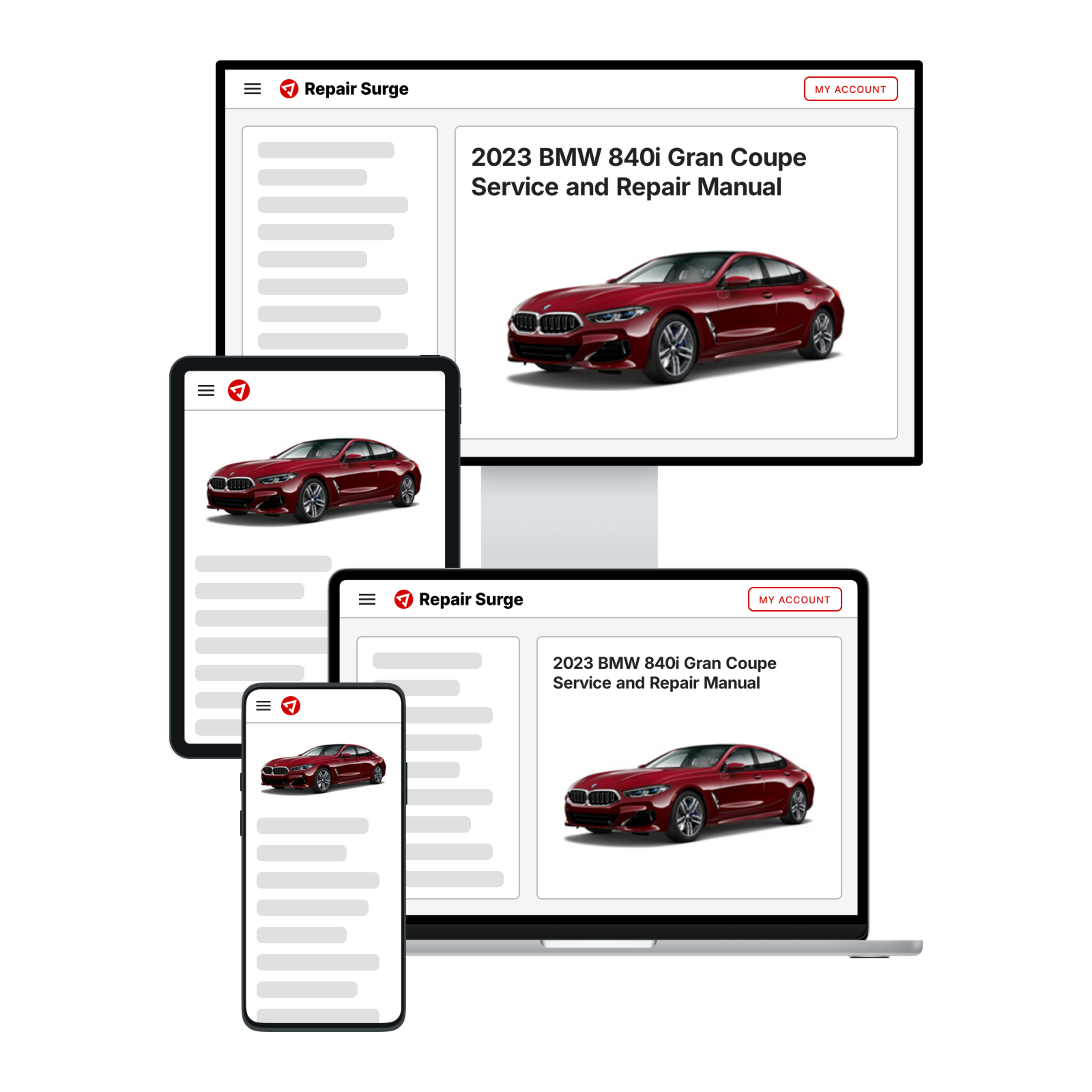 2023 BMW 840i Gran Coupe service and repair manual hero image