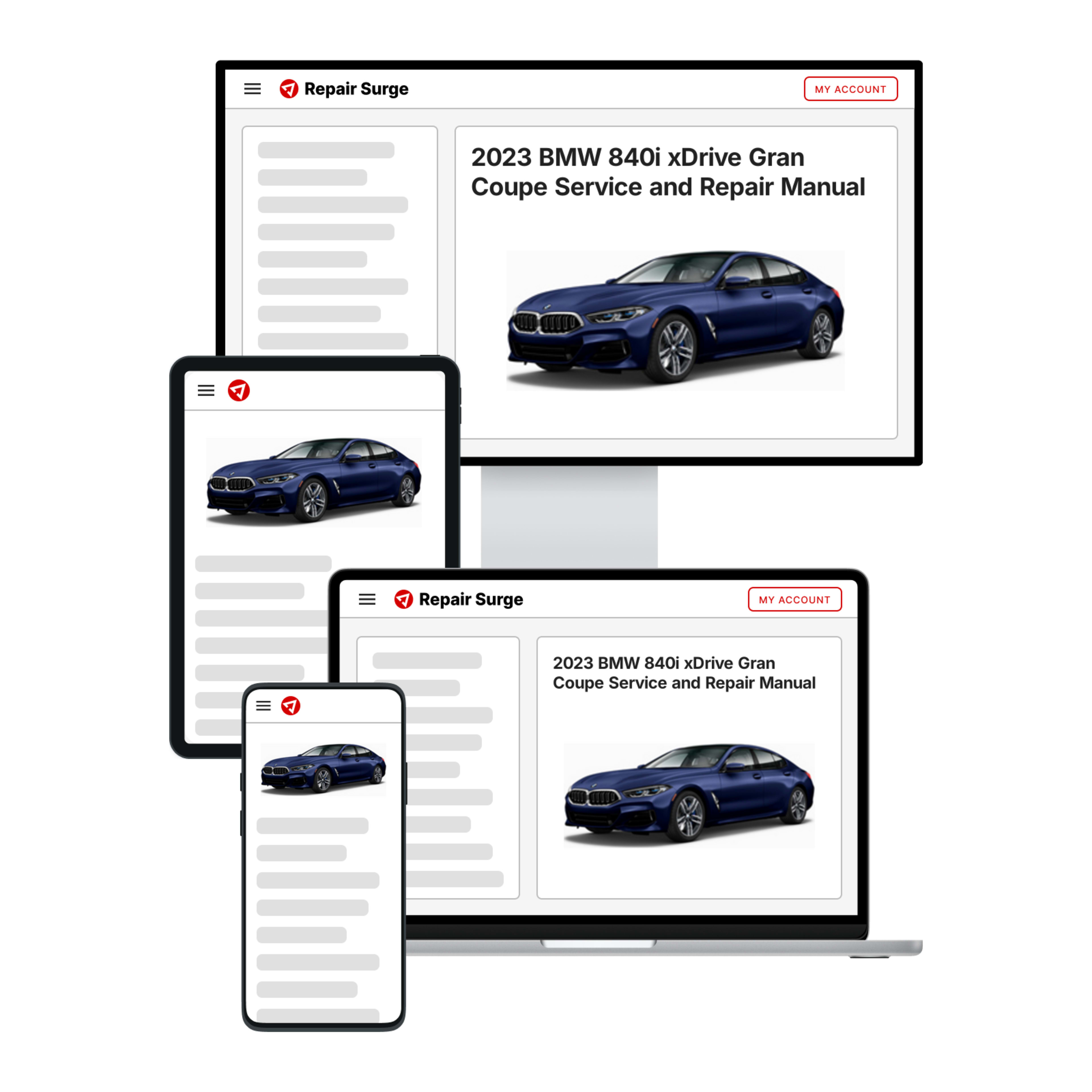 2023 BMW 840i xDrive Gran Coupe service and repair manual hero image