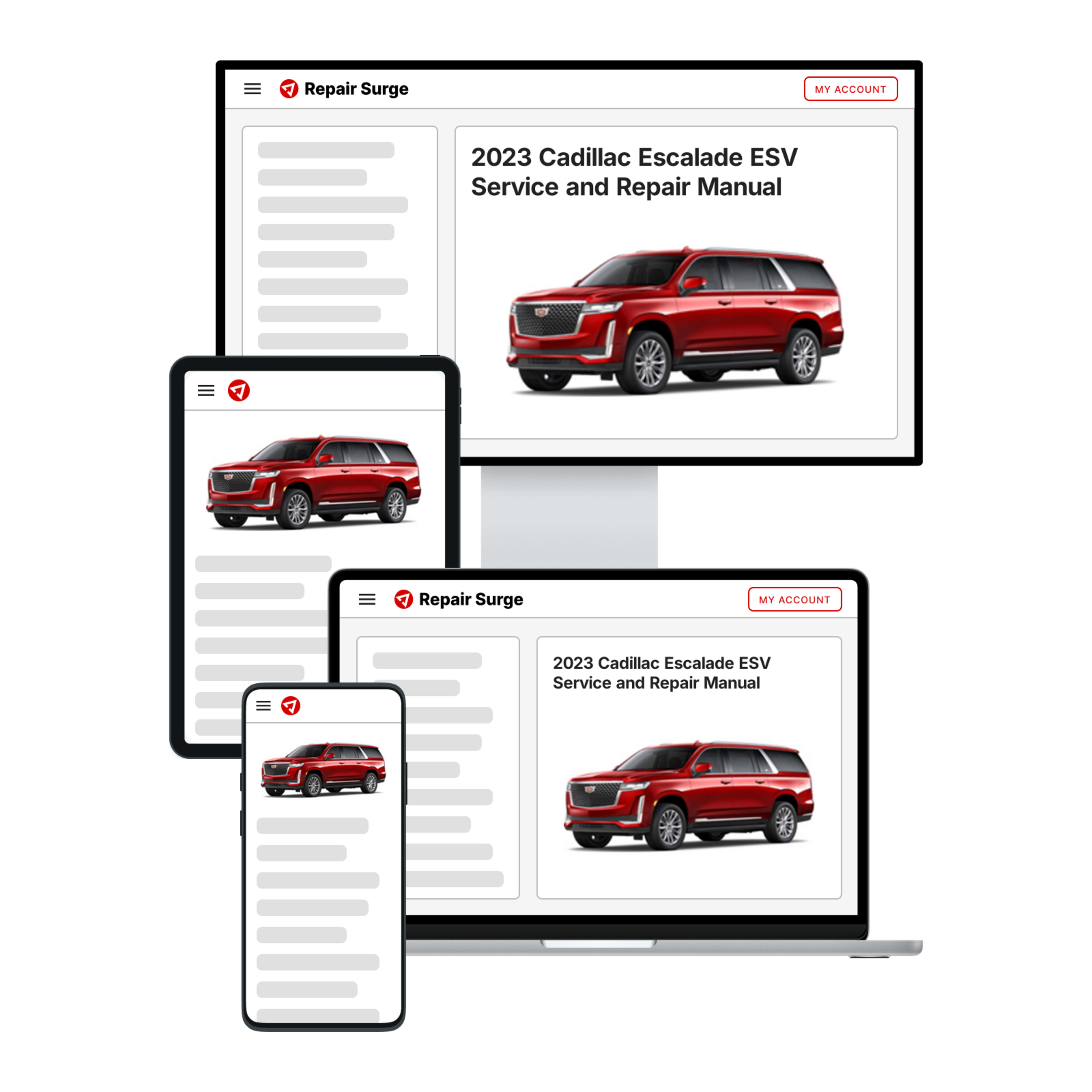 2023 Cadillac Escalade ESV service and repair manual hero image