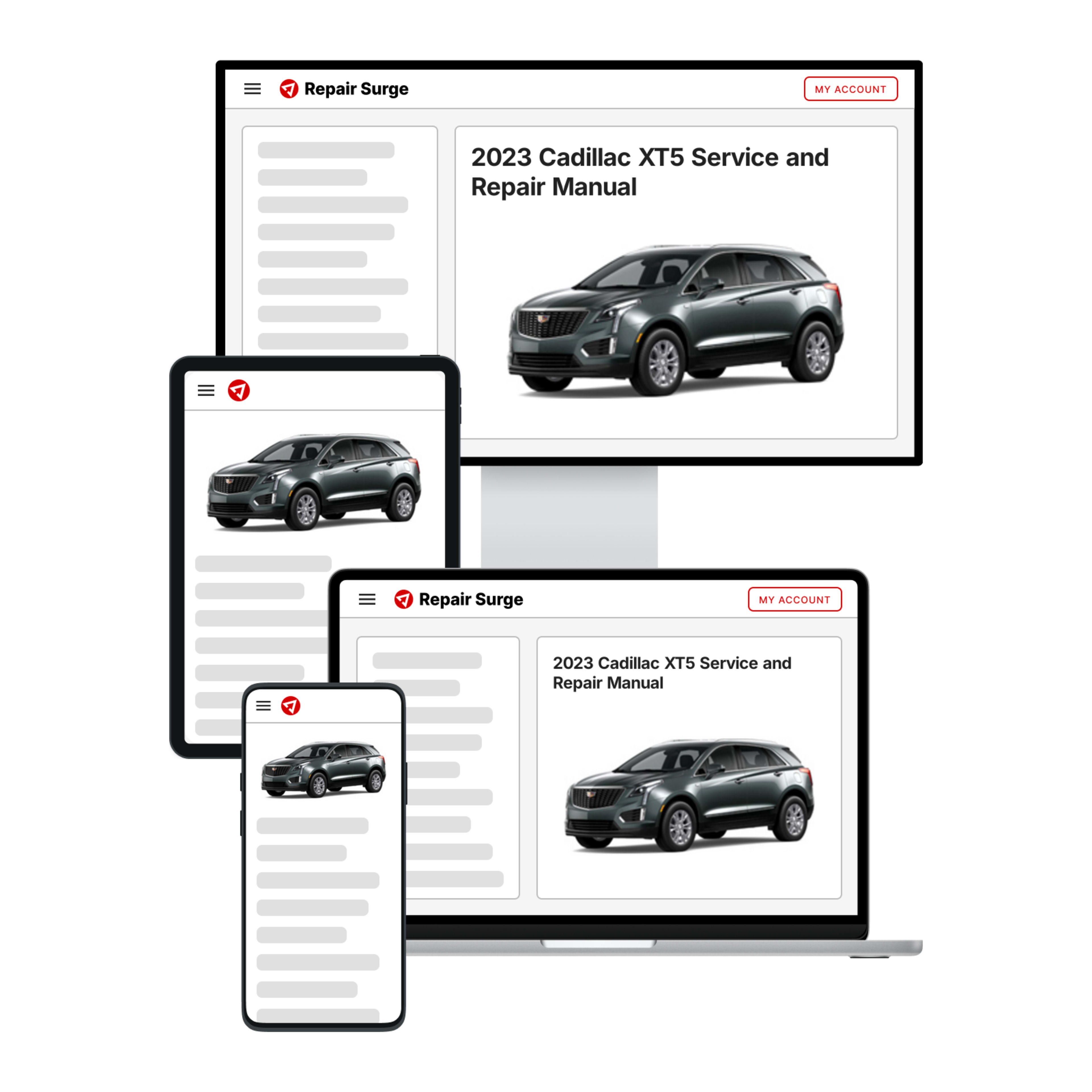 2023 Cadillac XT5 service and repair manual hero image