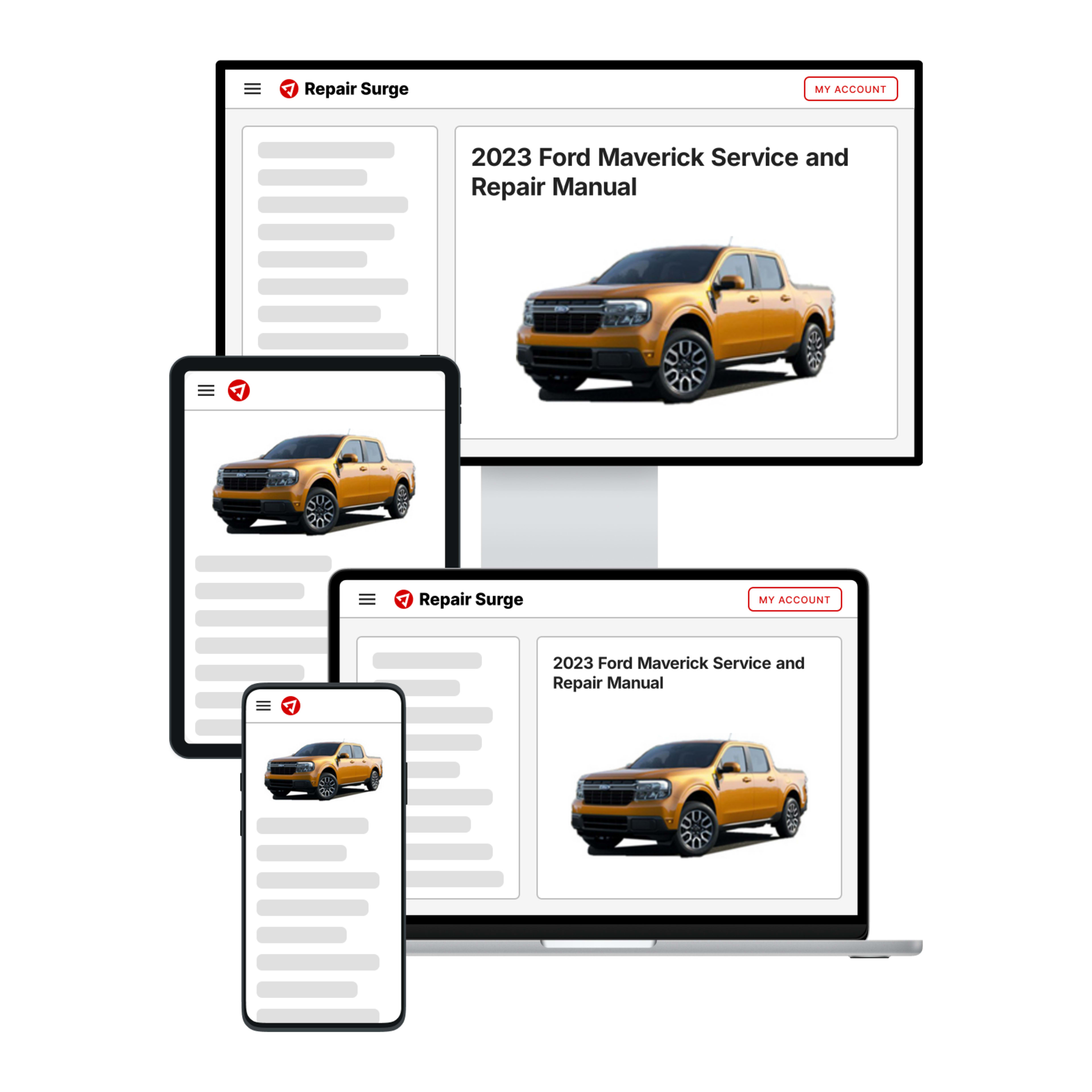 2023 Ford Maverick service and repair manual hero image