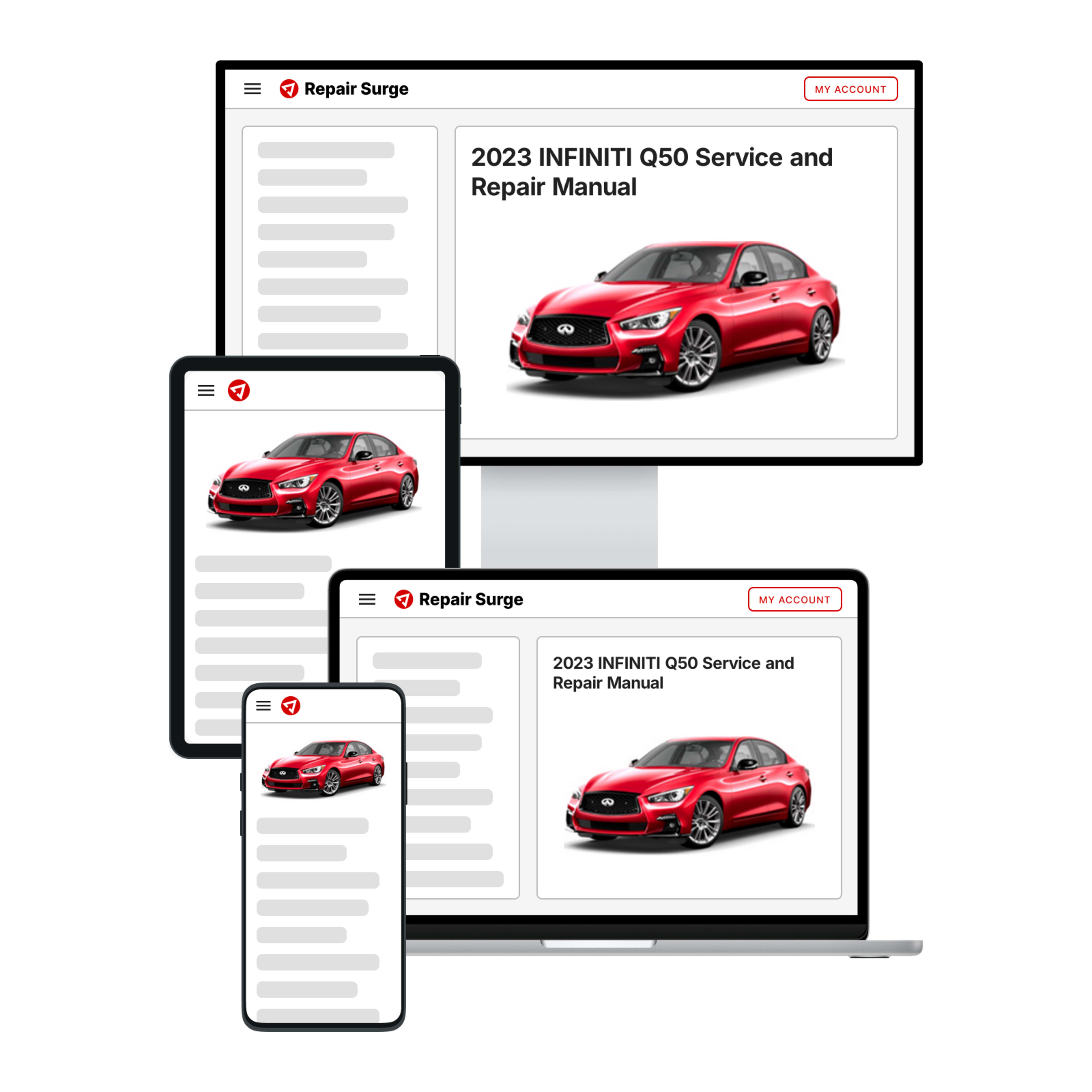 2023 INFINITI Q50 service and repair manual hero image