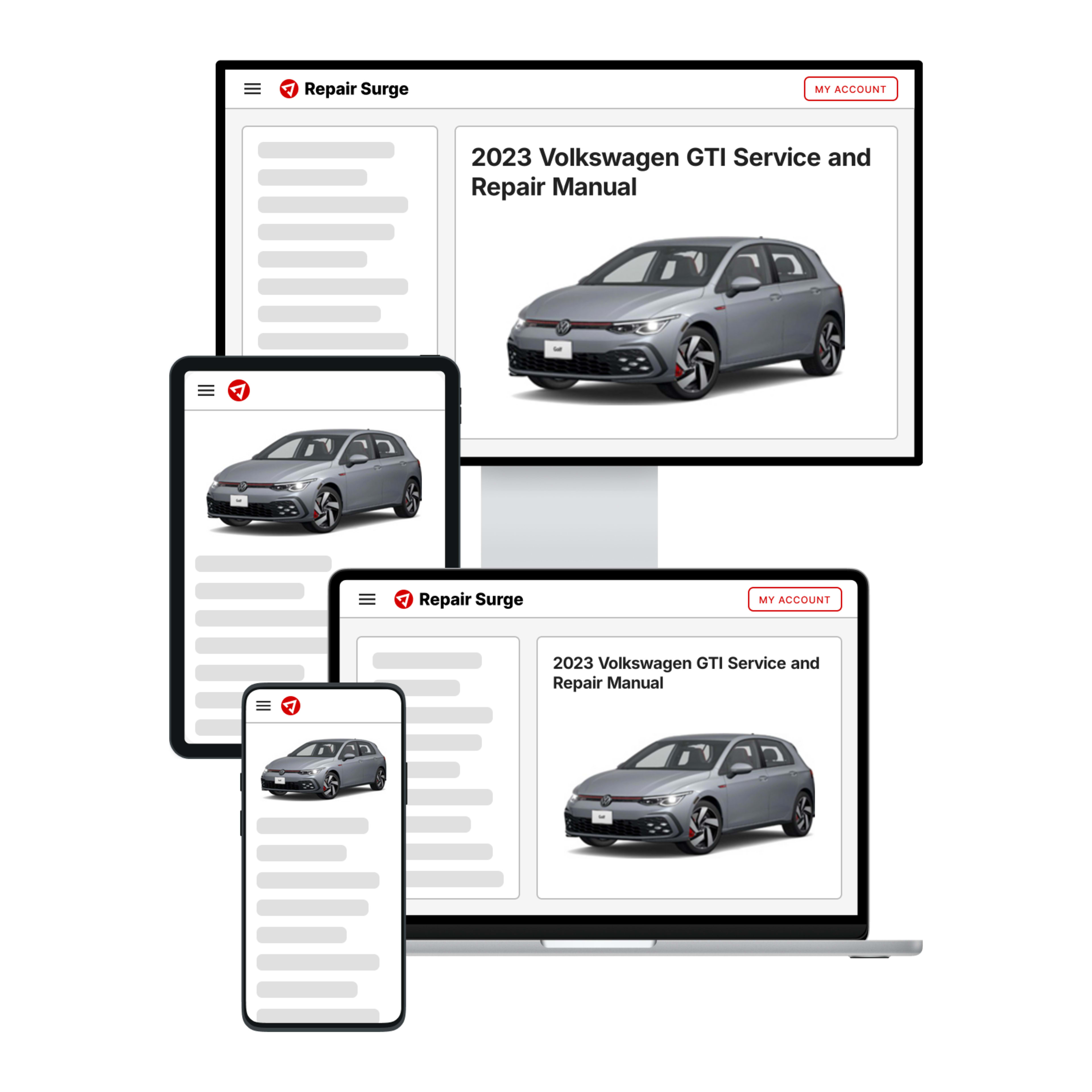 2023 Volkswagen GTI service and repair manual hero image