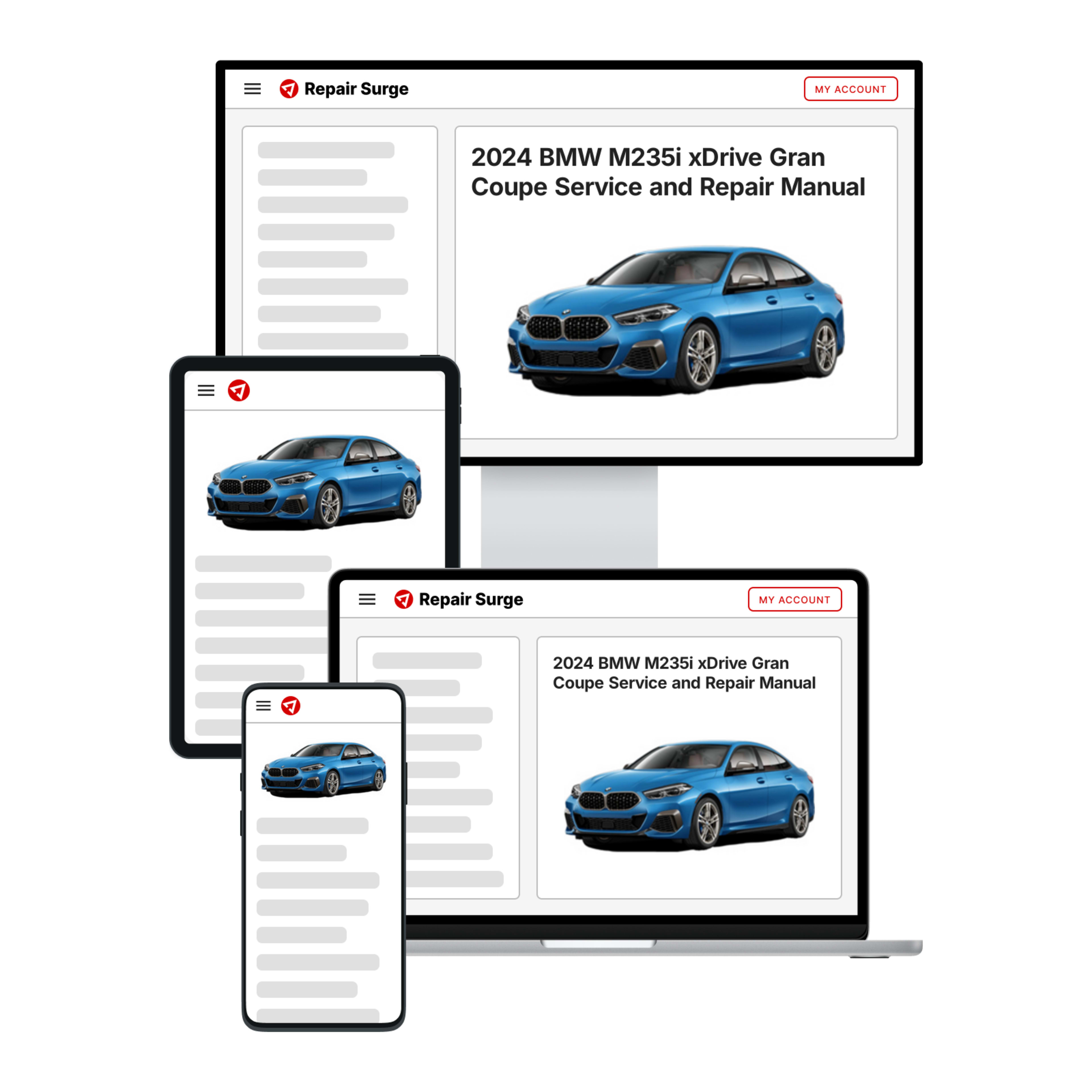 2024 BMW M235i xDrive Gran Coupe service and repair manual hero image