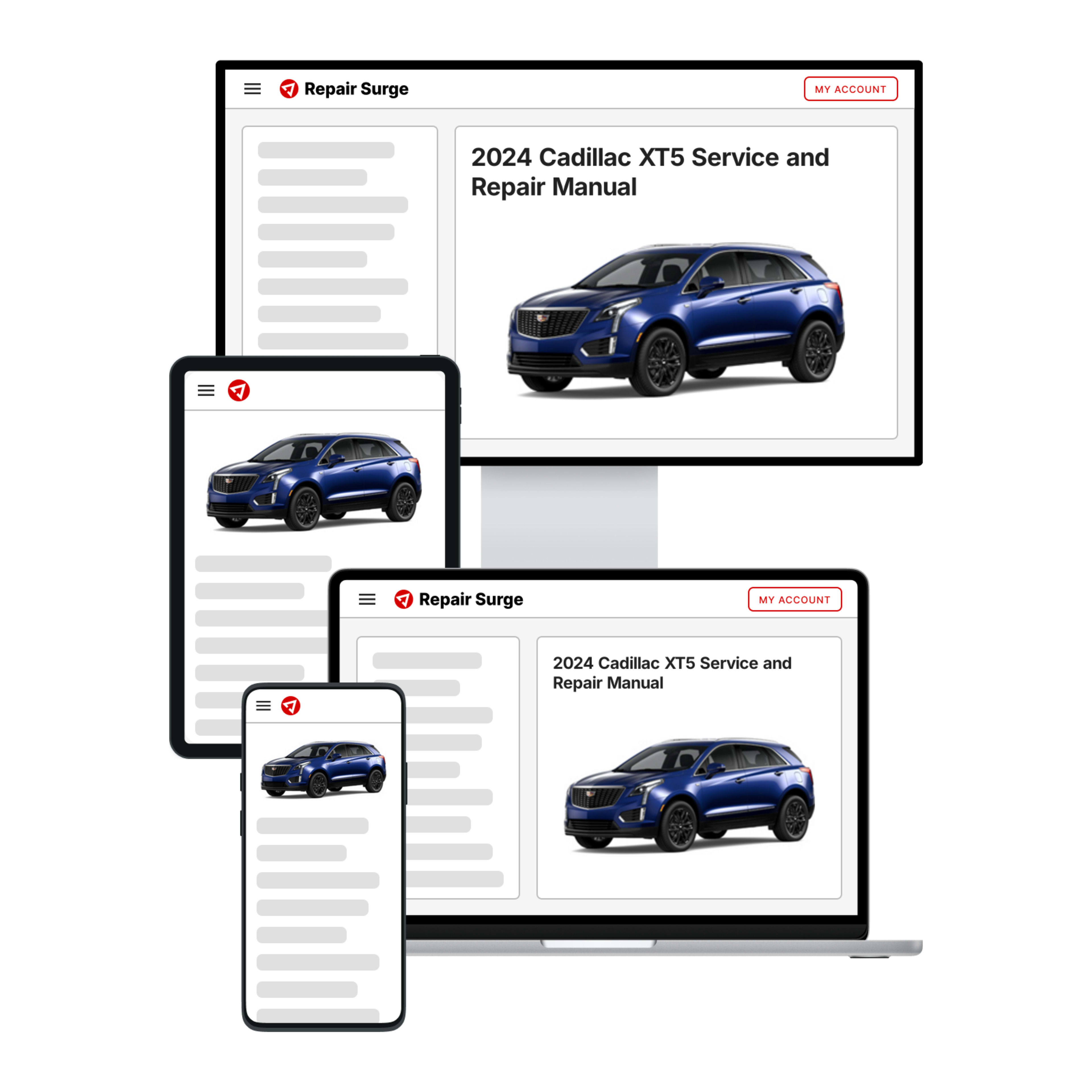 2024 Cadillac XT5 service and repair manual hero image
