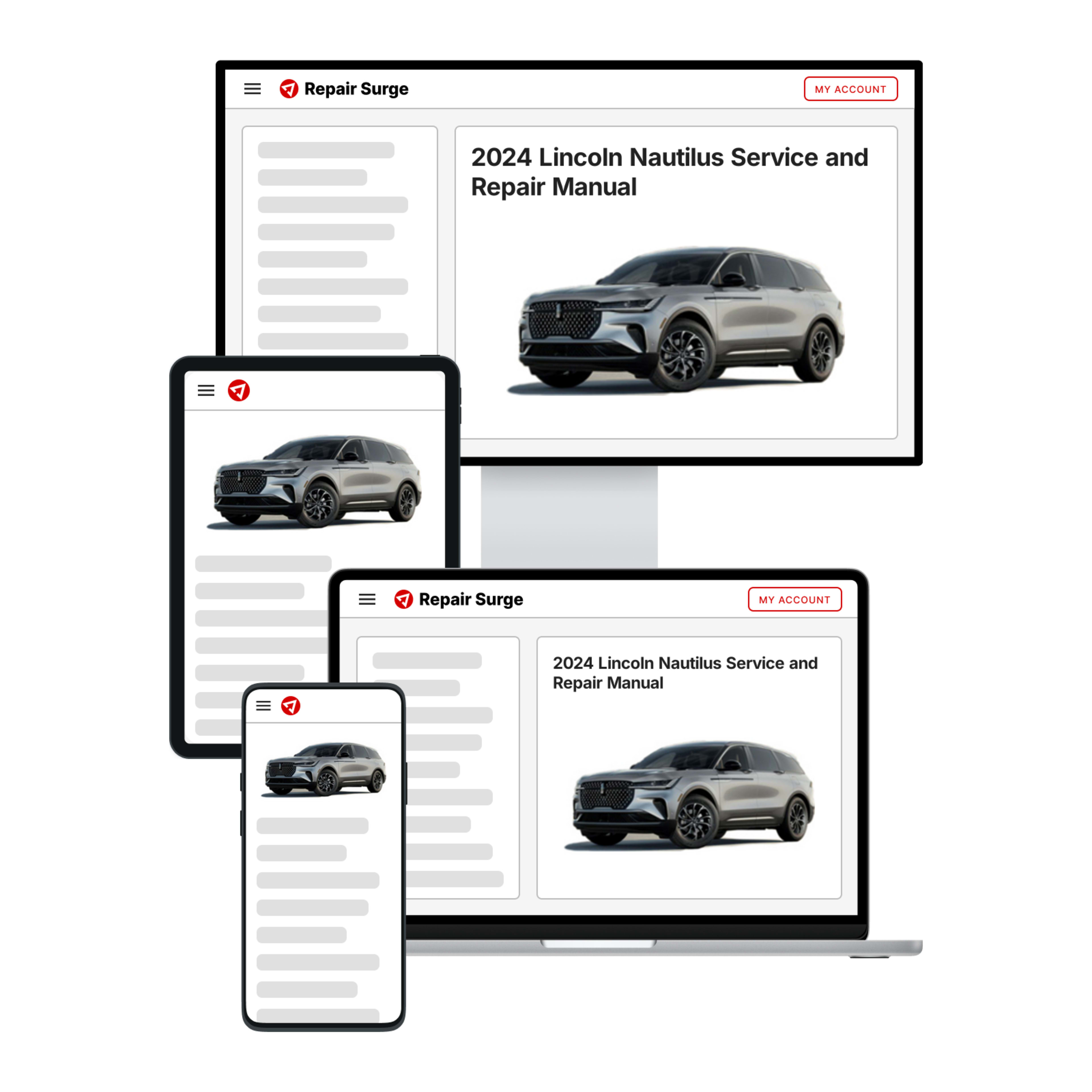 2024 Lincoln Nautilus service and repair manual hero image