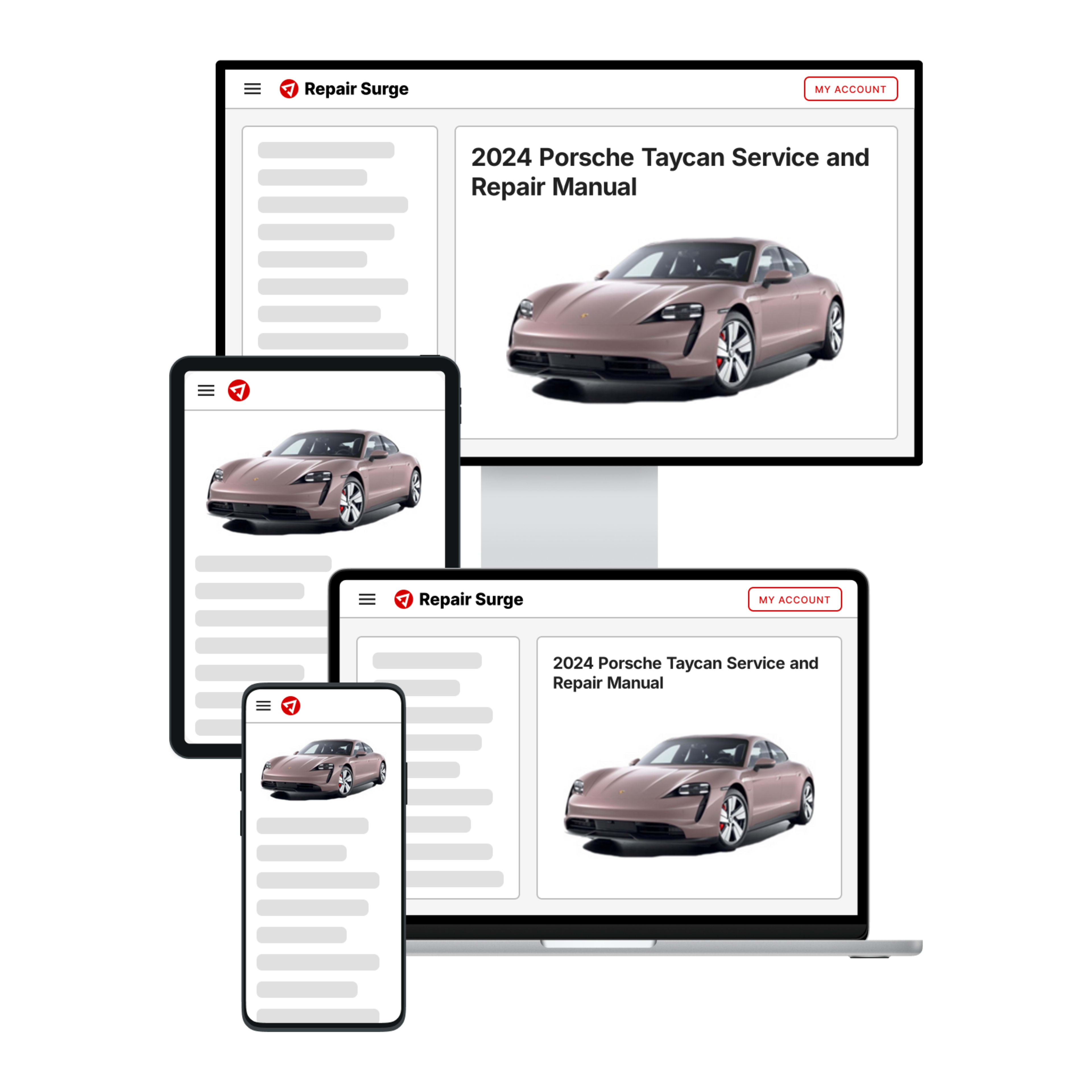 2024 Porsche Taycan service and repair manual hero image