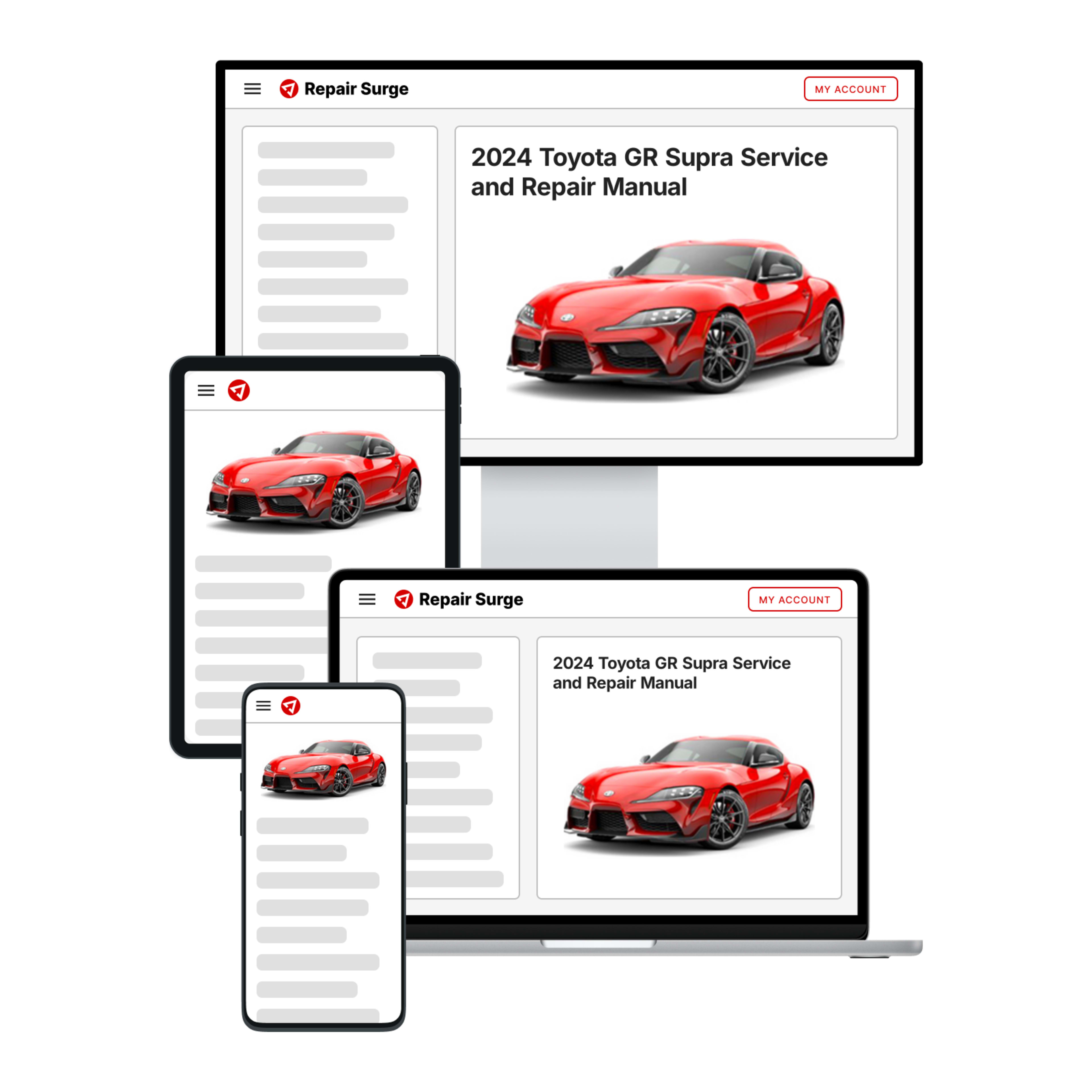2024 Toyota GR Supra service and repair manual hero image