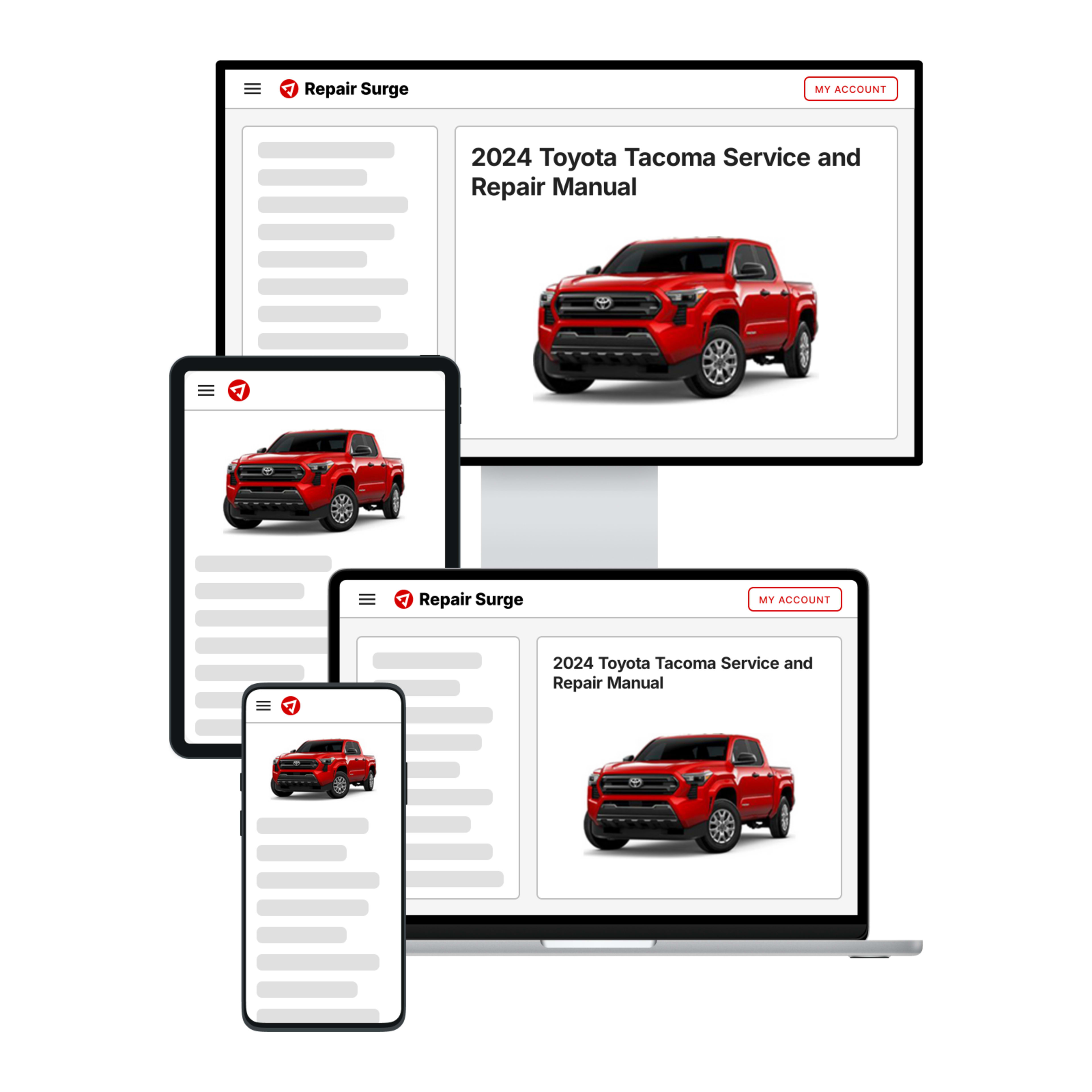 2024 Toyota Tacoma service and repair manual hero image