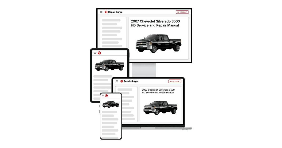 Chevrolet Silverado 1998-2007 Factory Repair Manual On CD – OEM Shop Info