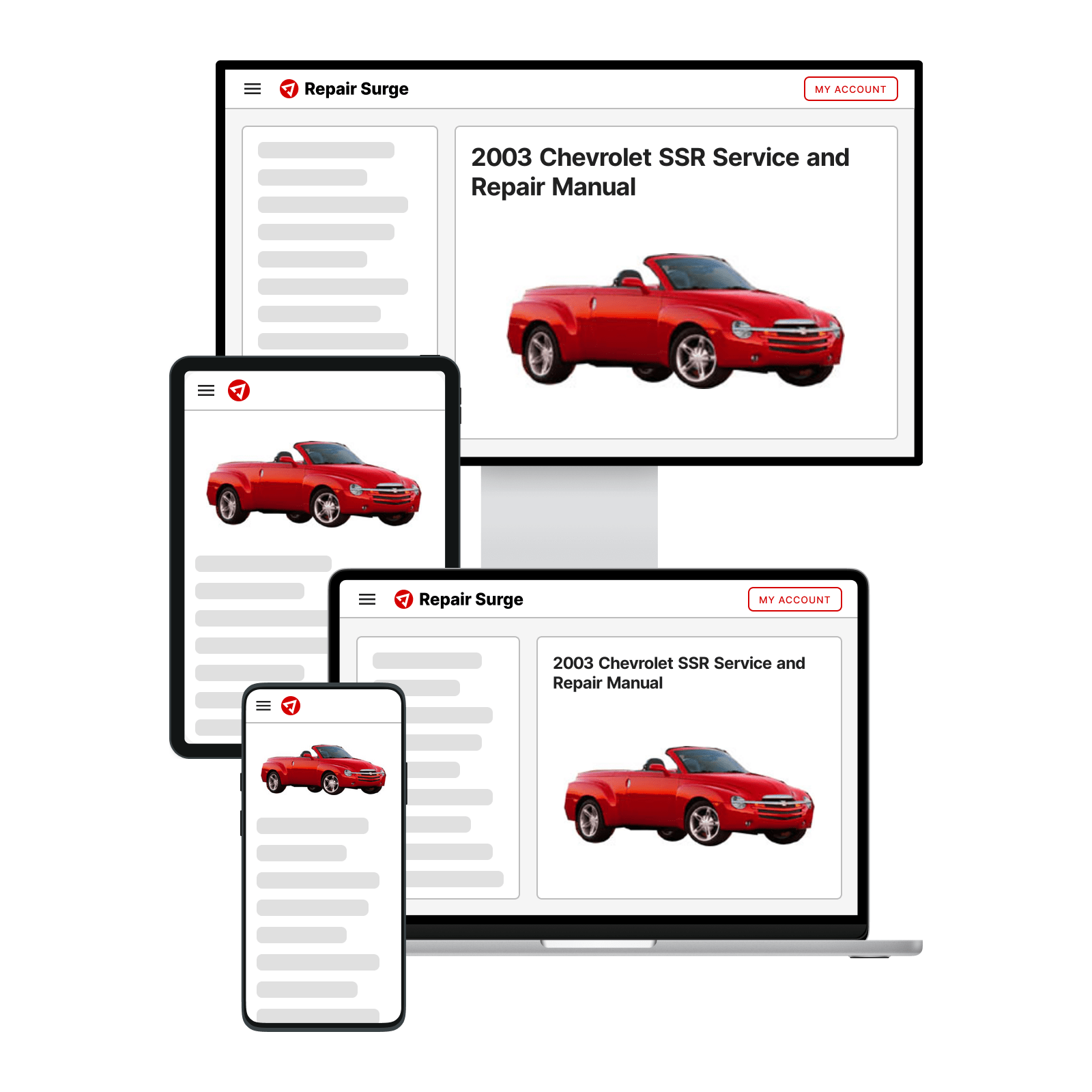 2003 Chevrolet SSR service and repair manual hero image