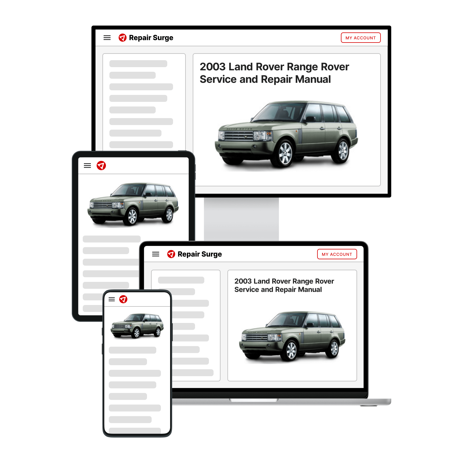 2003 Land Rover Range Rover service and repair manual hero image