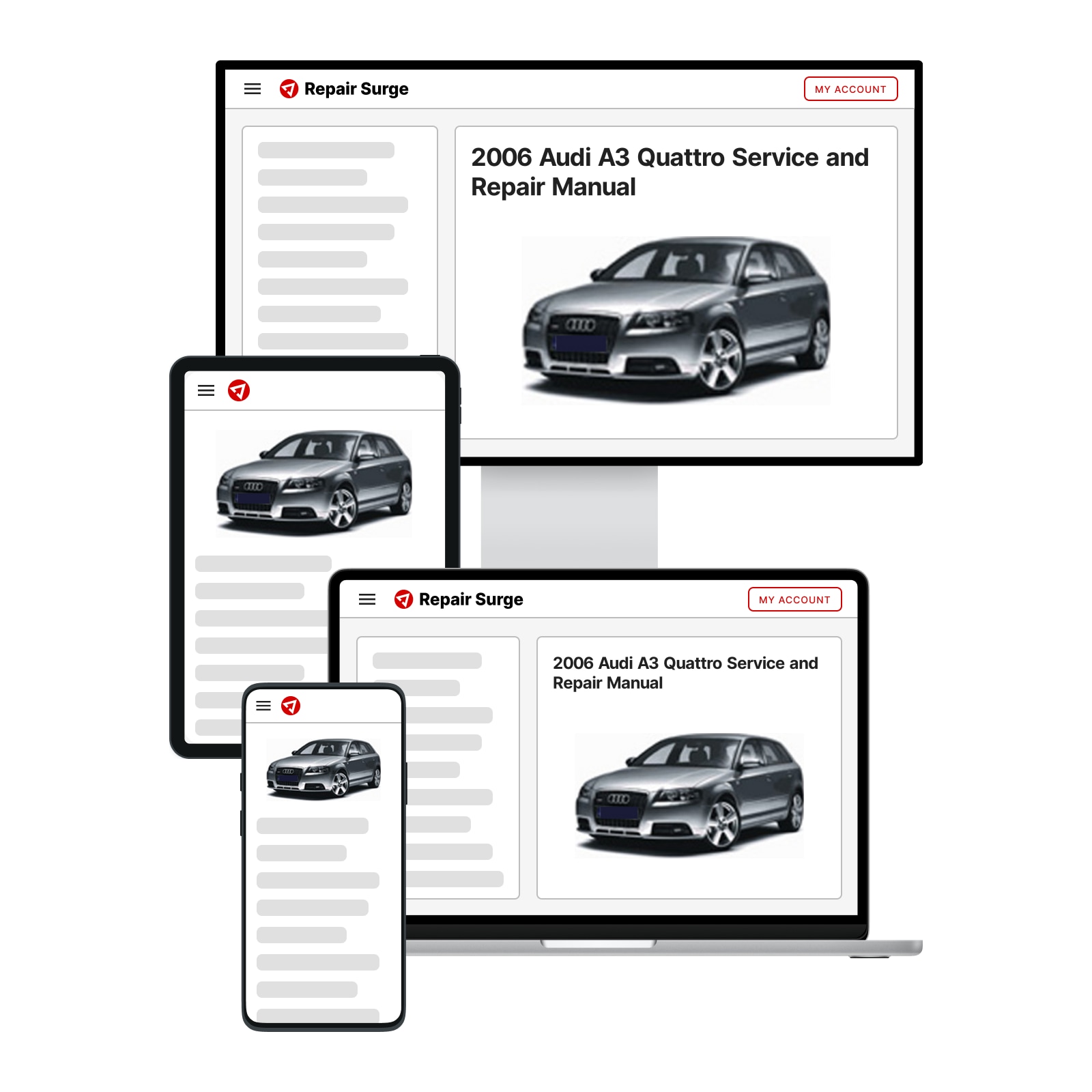 2006 Audi A3 Quattro service and repair manual hero image