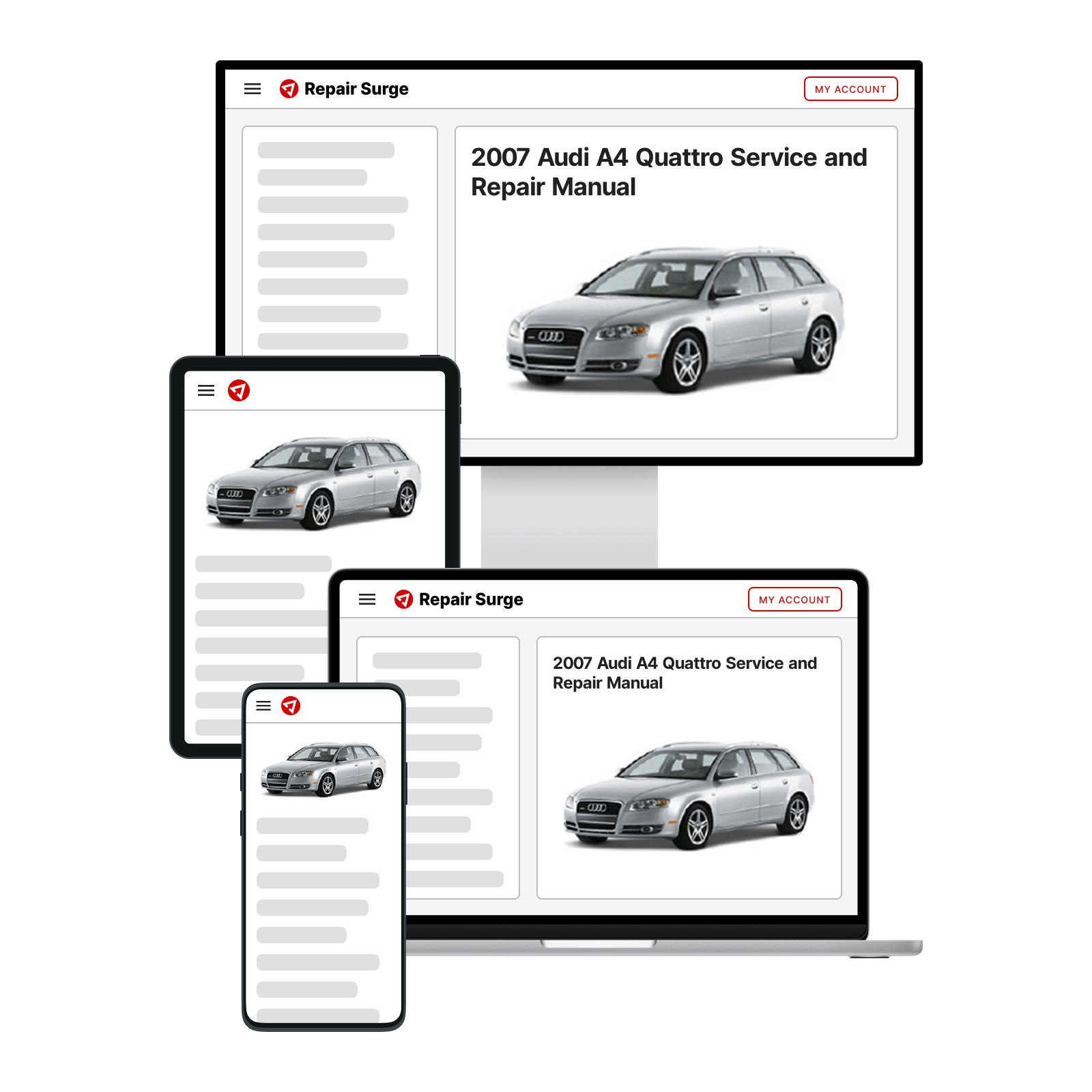 2007 Audi A4 Quattro service and repair manual hero image