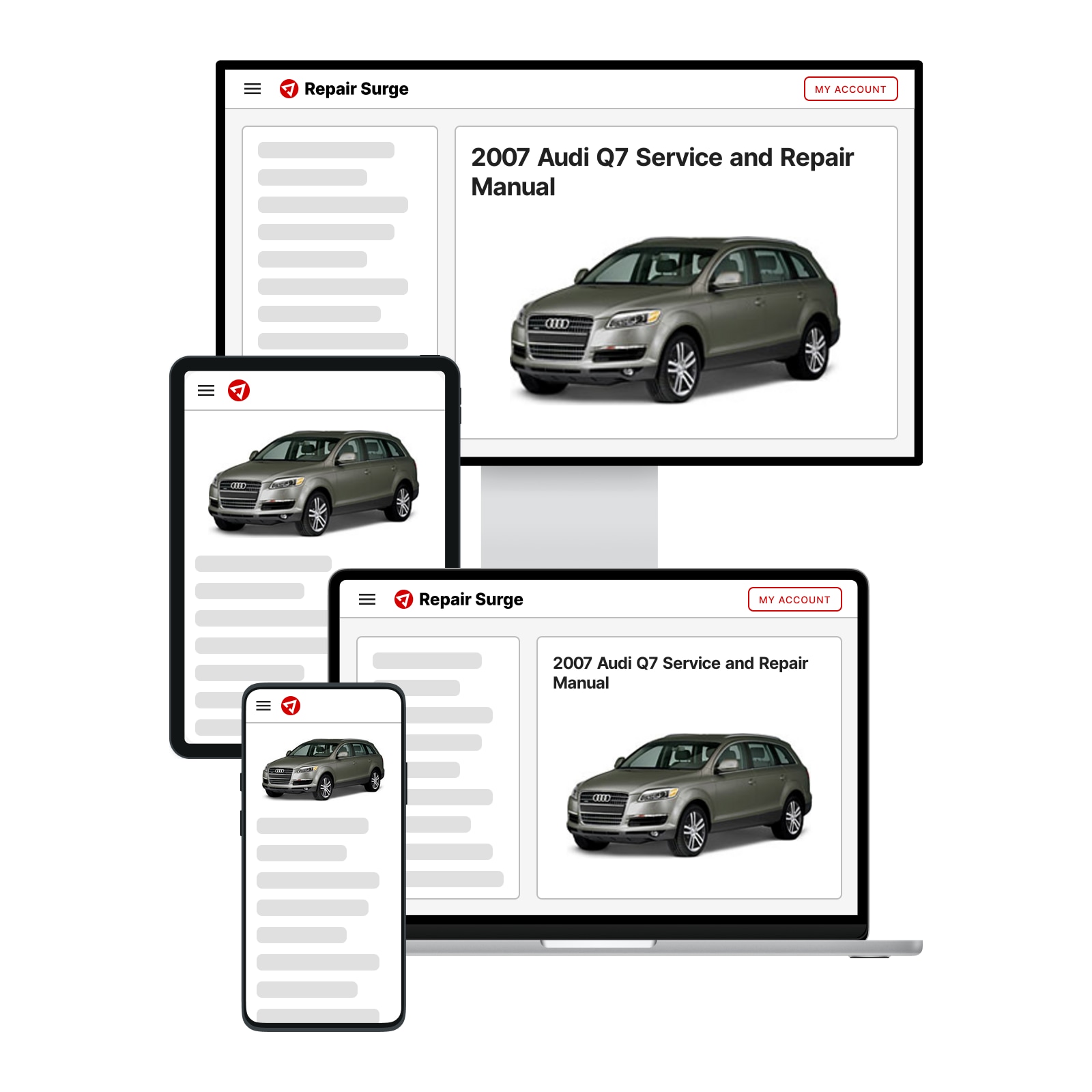 2007 Audi Q7 service and repair manual hero image