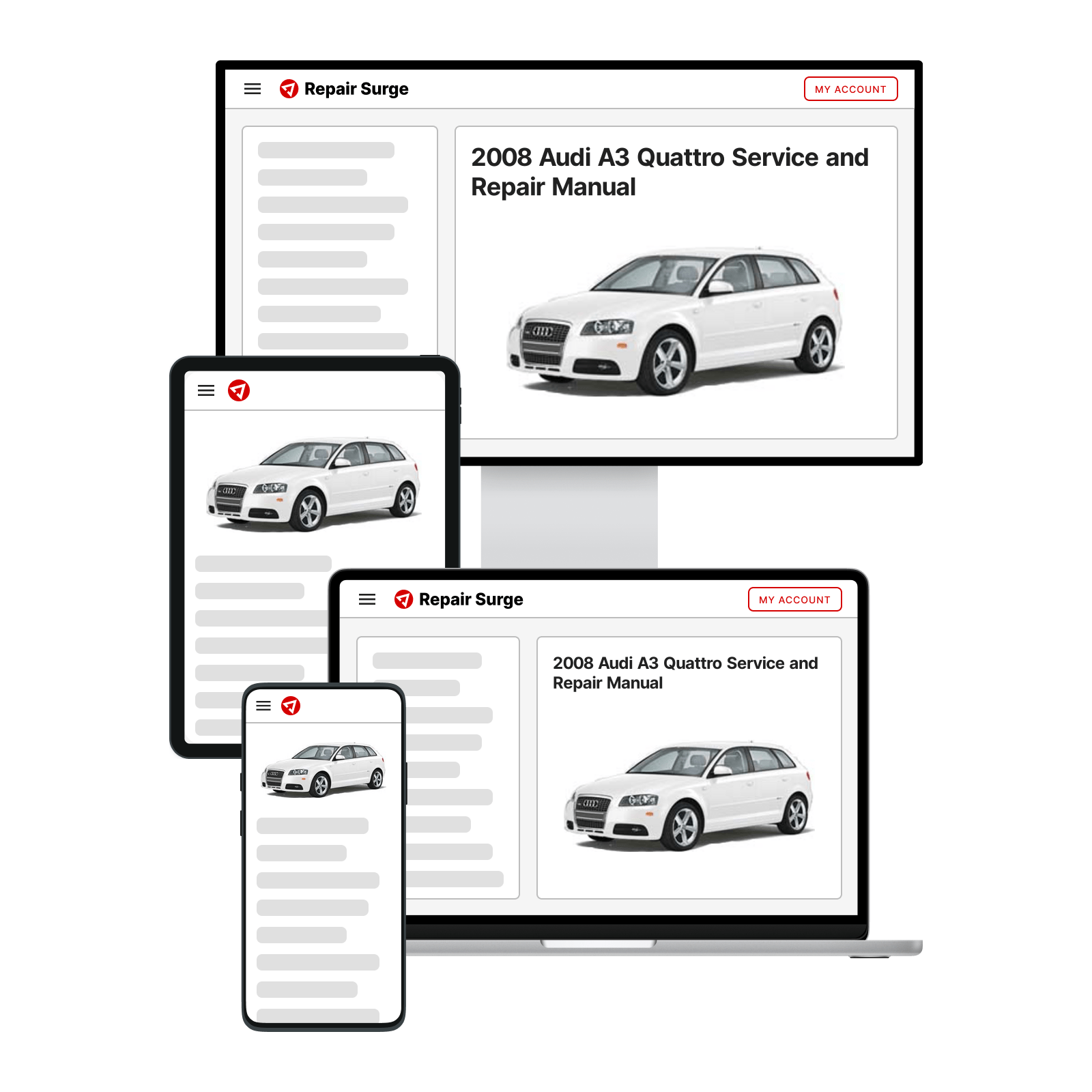 2008 Audi A3 Quattro service and repair manual hero image