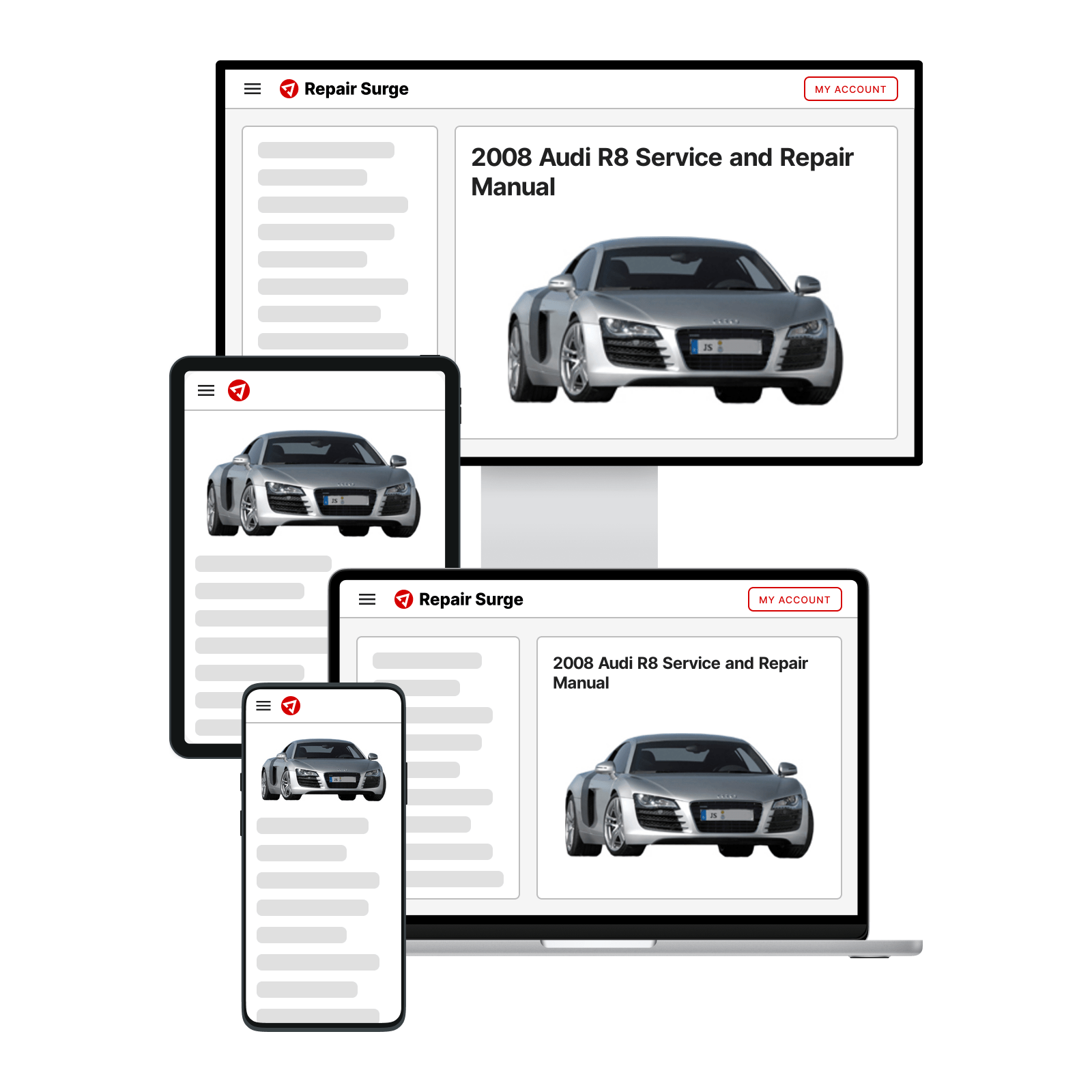 2008 Audi R8 service and repair manual hero image