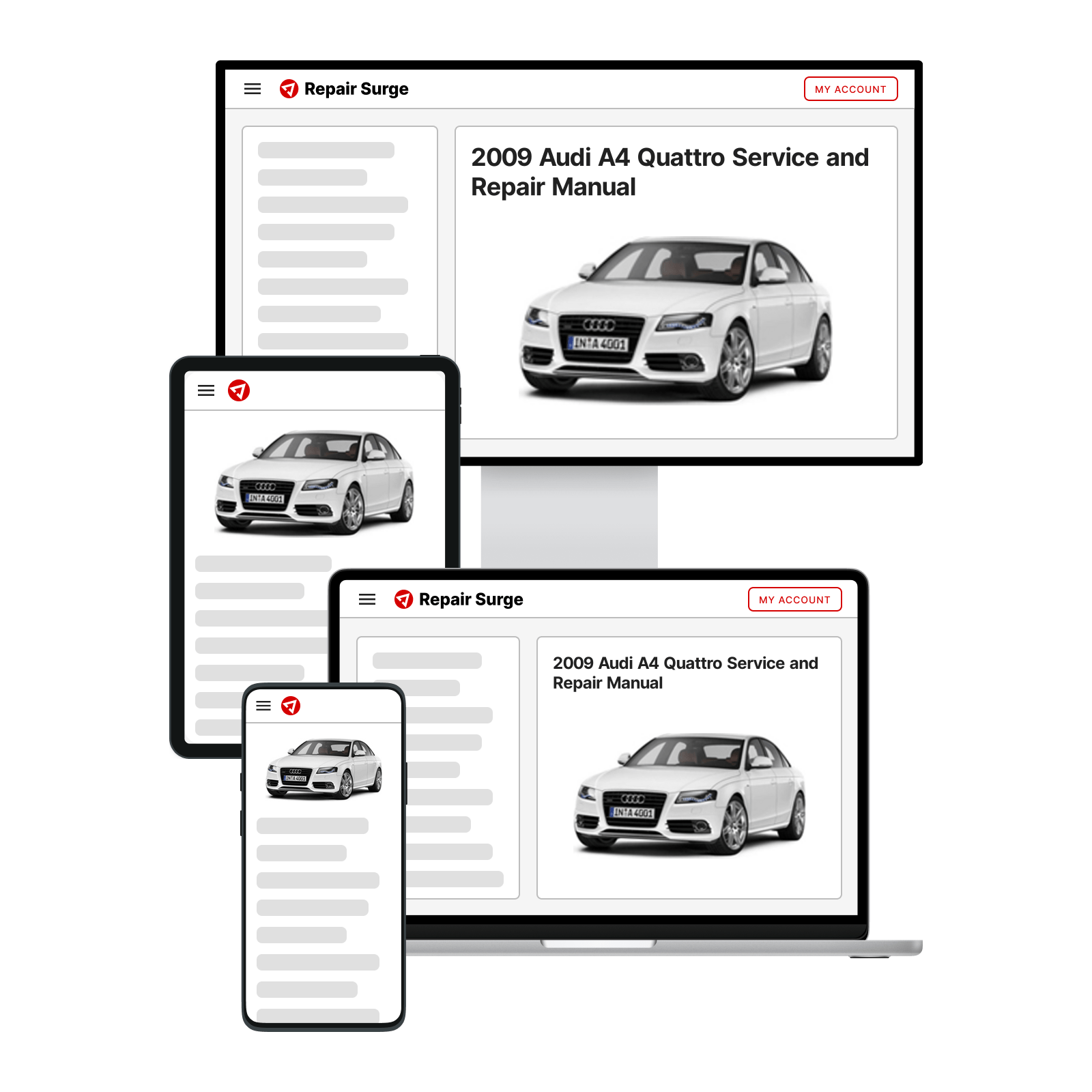 2009 Audi A4 Quattro service and repair manual hero image