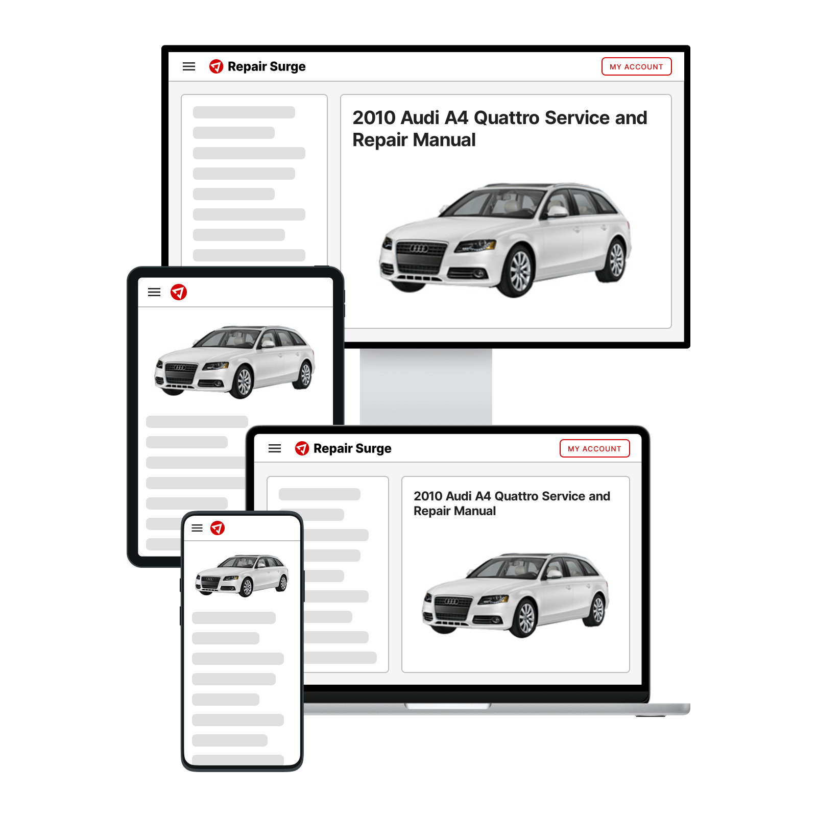 2010 Audi A4 Quattro service and repair manual hero image