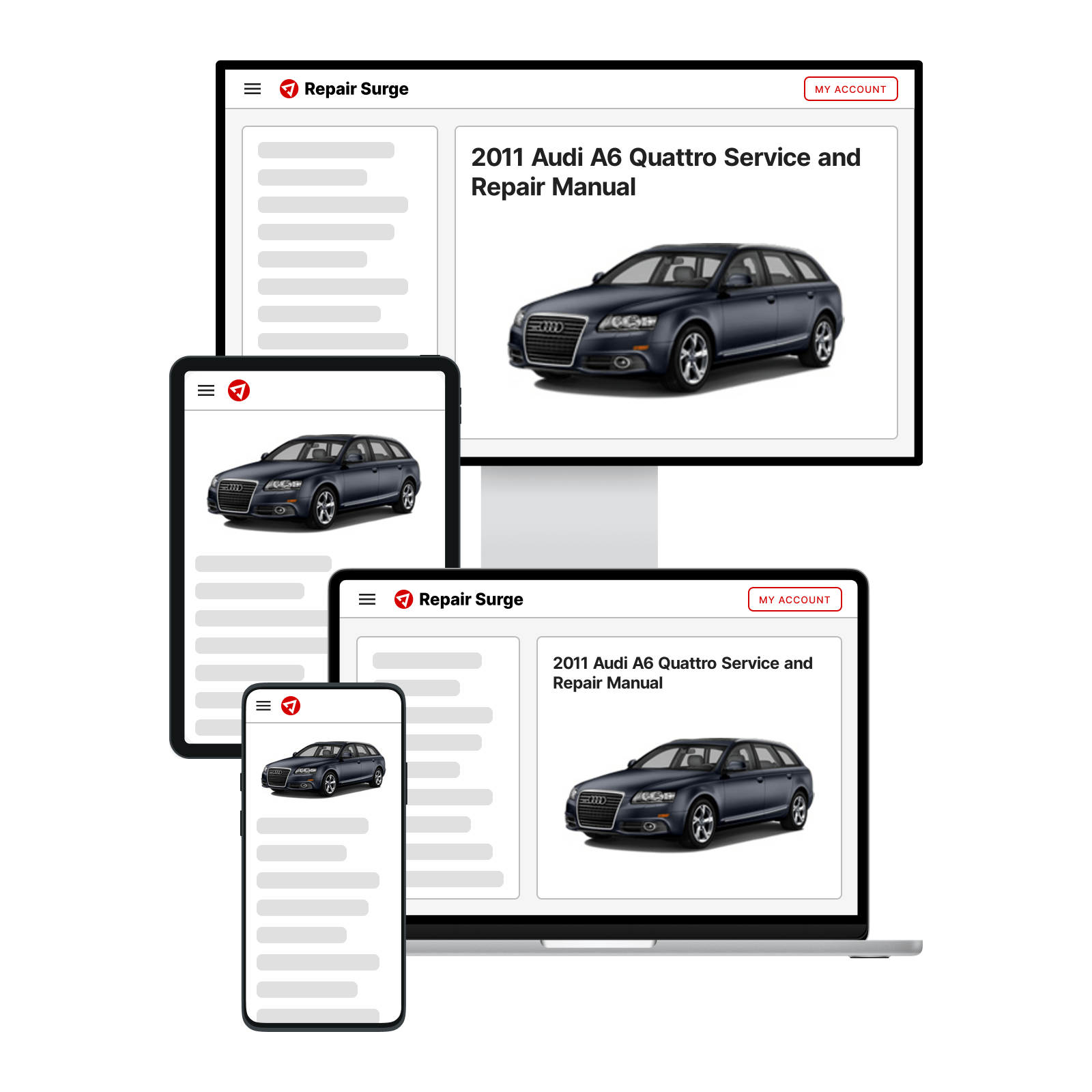 2011 Audi A6 Quattro service and repair manual hero image