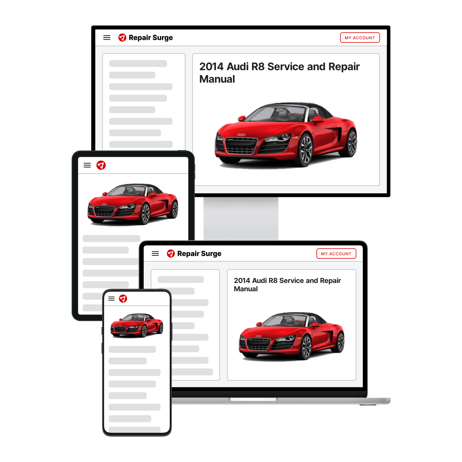 2014 Audi R8 service and repair manual hero image