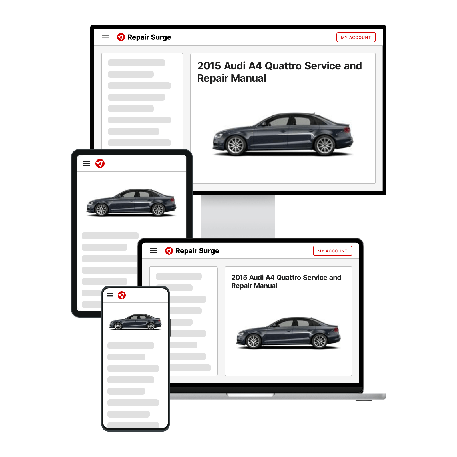 2015 Audi A4 Quattro service and repair manual hero image