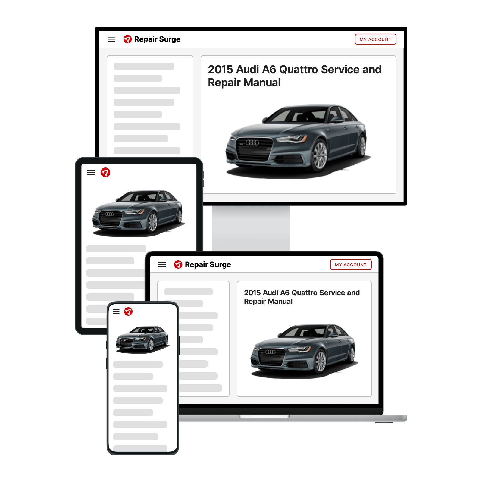 2015 Audi A6 Quattro service and repair manual hero image