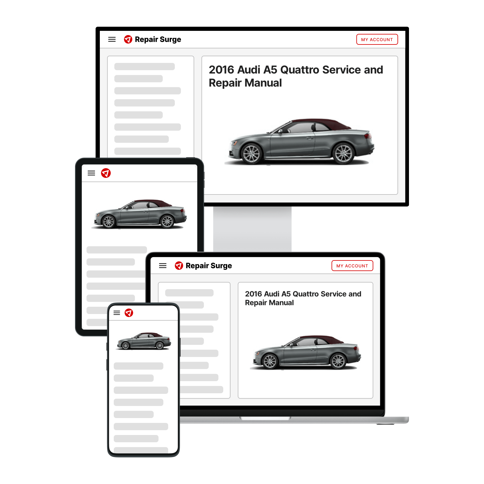 2016 Audi A5 Quattro service and repair manual hero image