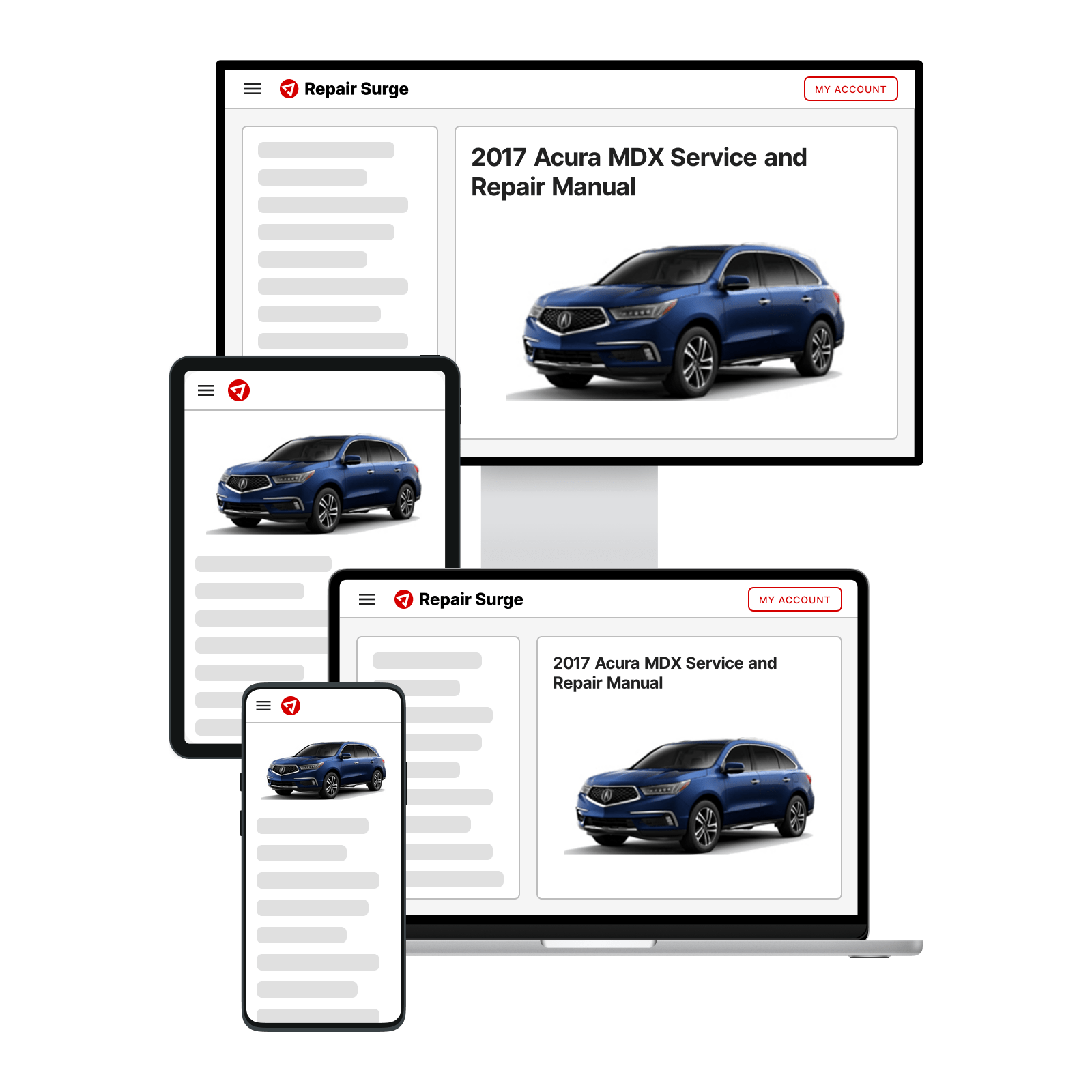 2017 Acura MDX service and repair manual hero image