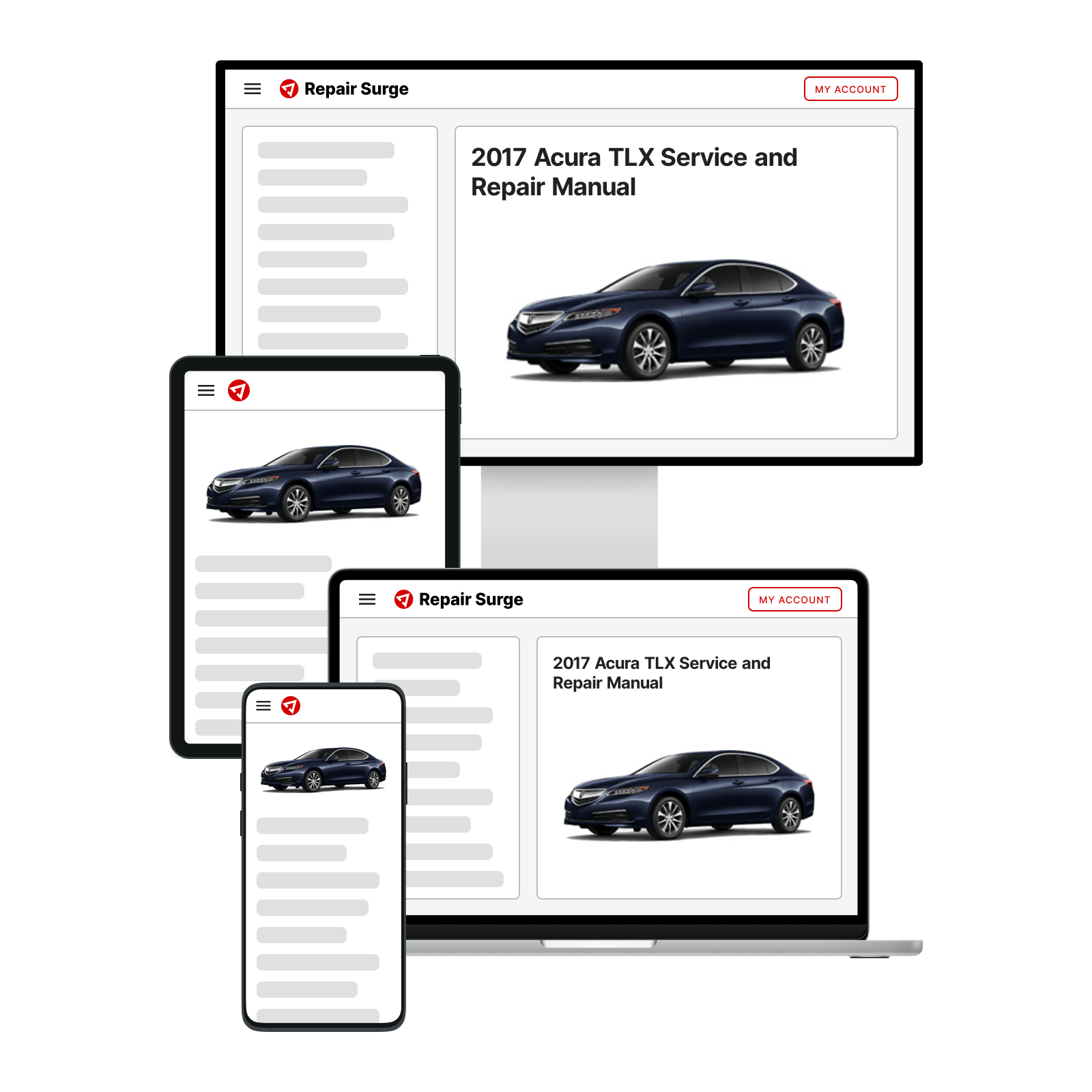 2017 Acura TLX service and repair manual hero image