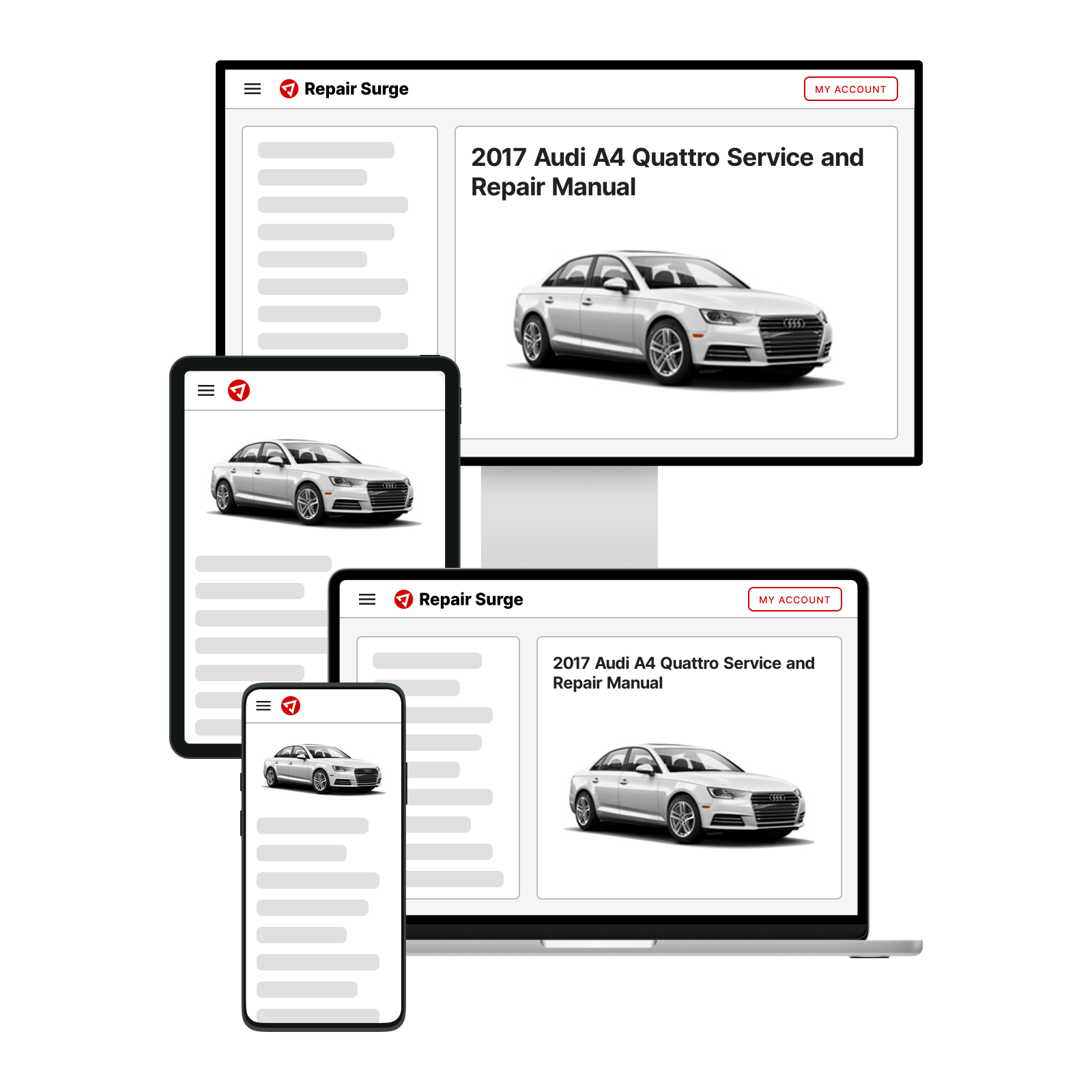 2017 Audi A4 Quattro service and repair manual hero image