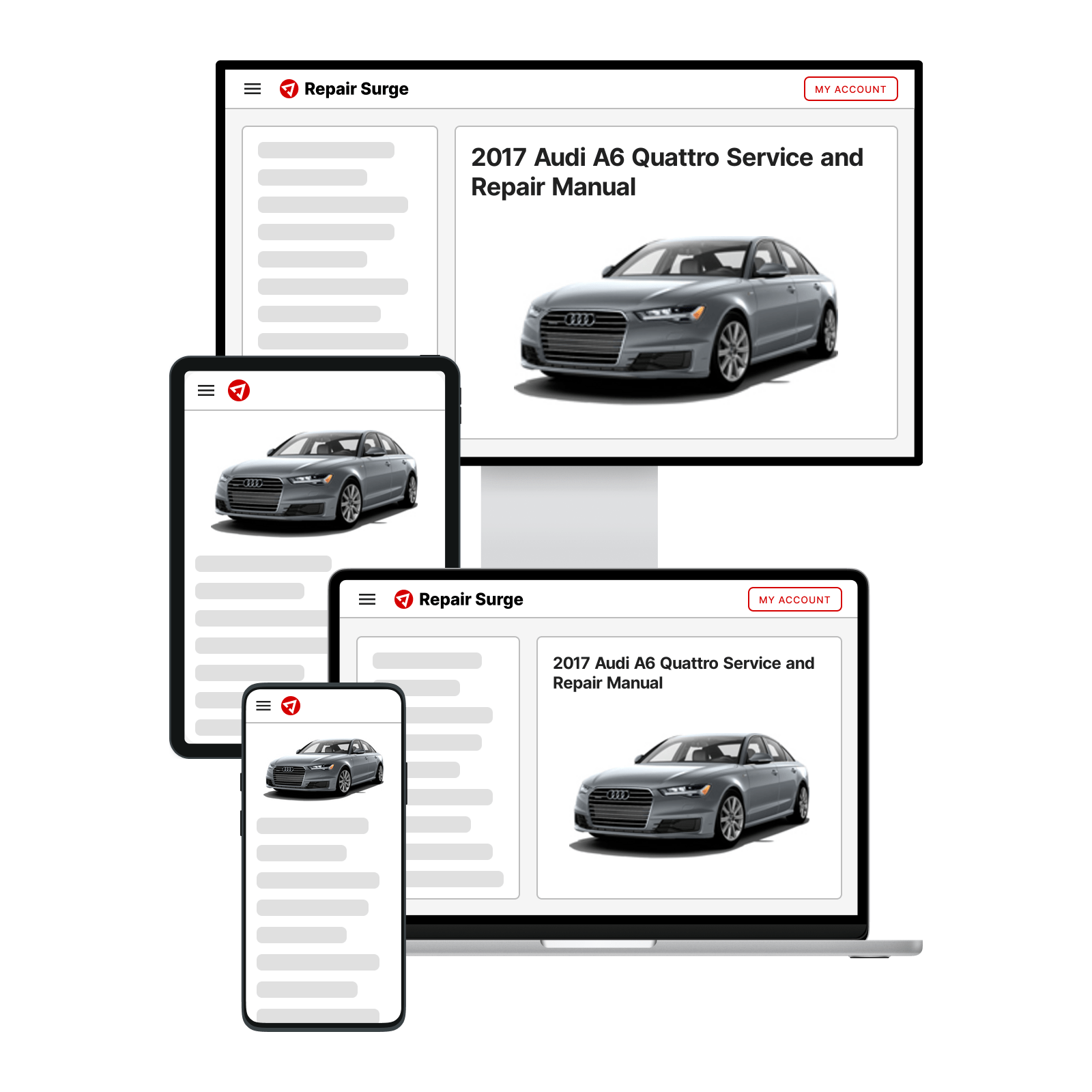 2017 Audi A6 Quattro service and repair manual hero image