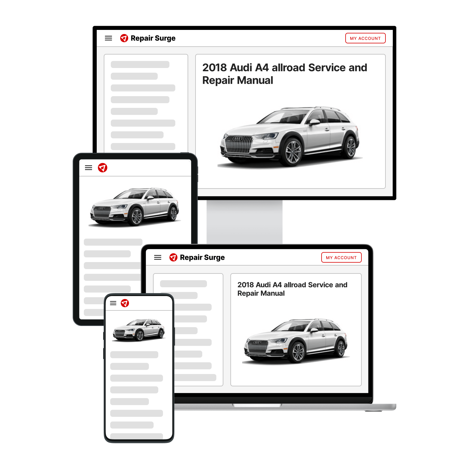 2018 Audi A4 allroad service and repair manual hero image