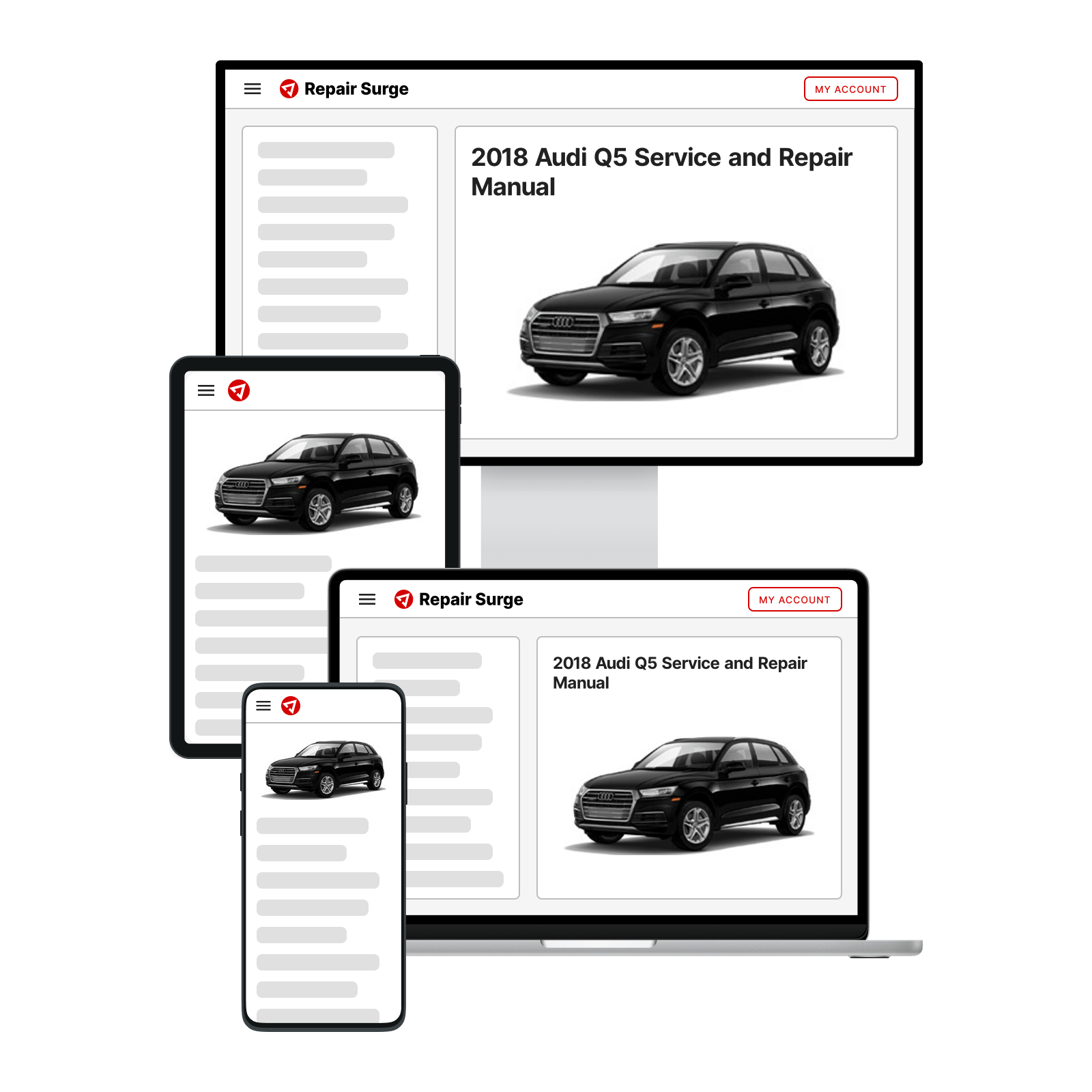 2018 Audi Q5 service and repair manual hero image