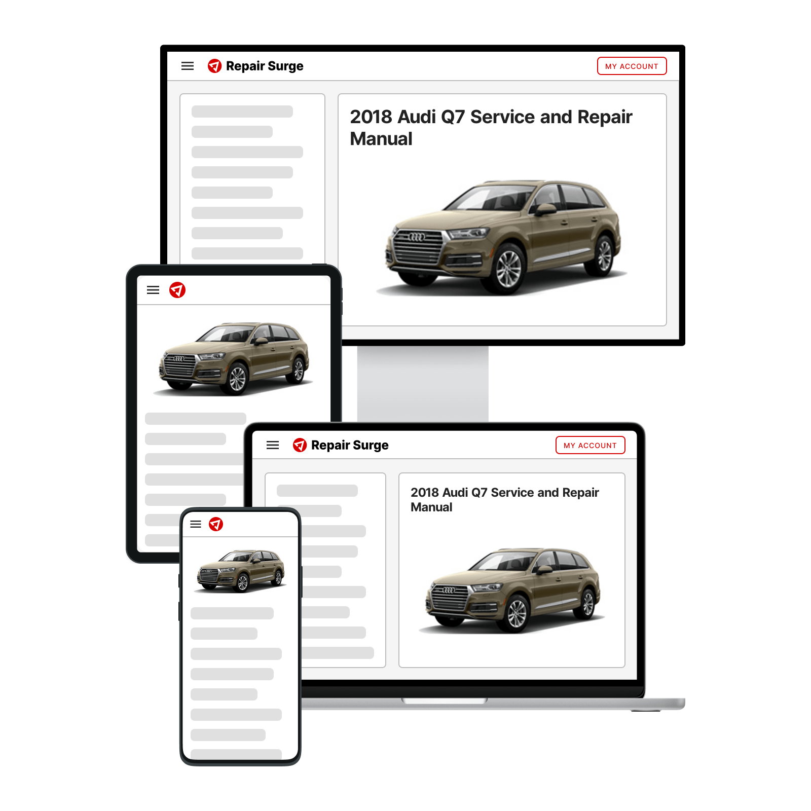 2018 Audi Q7 service and repair manual hero image