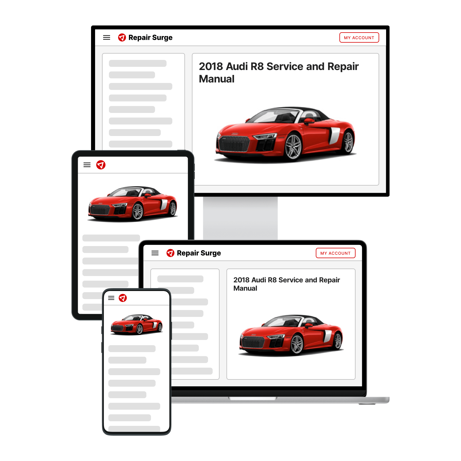 2018 Audi R8 service and repair manual hero image